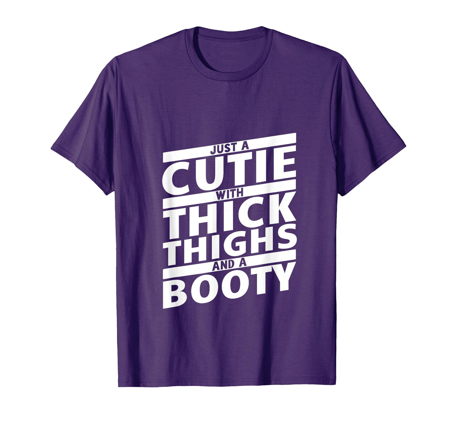 Shertvibes Curvy Thicc Girl Lover Workout Tees Funny Just a Cutie With Thick Thighs And A Booty Gym Wear T-Shirt
