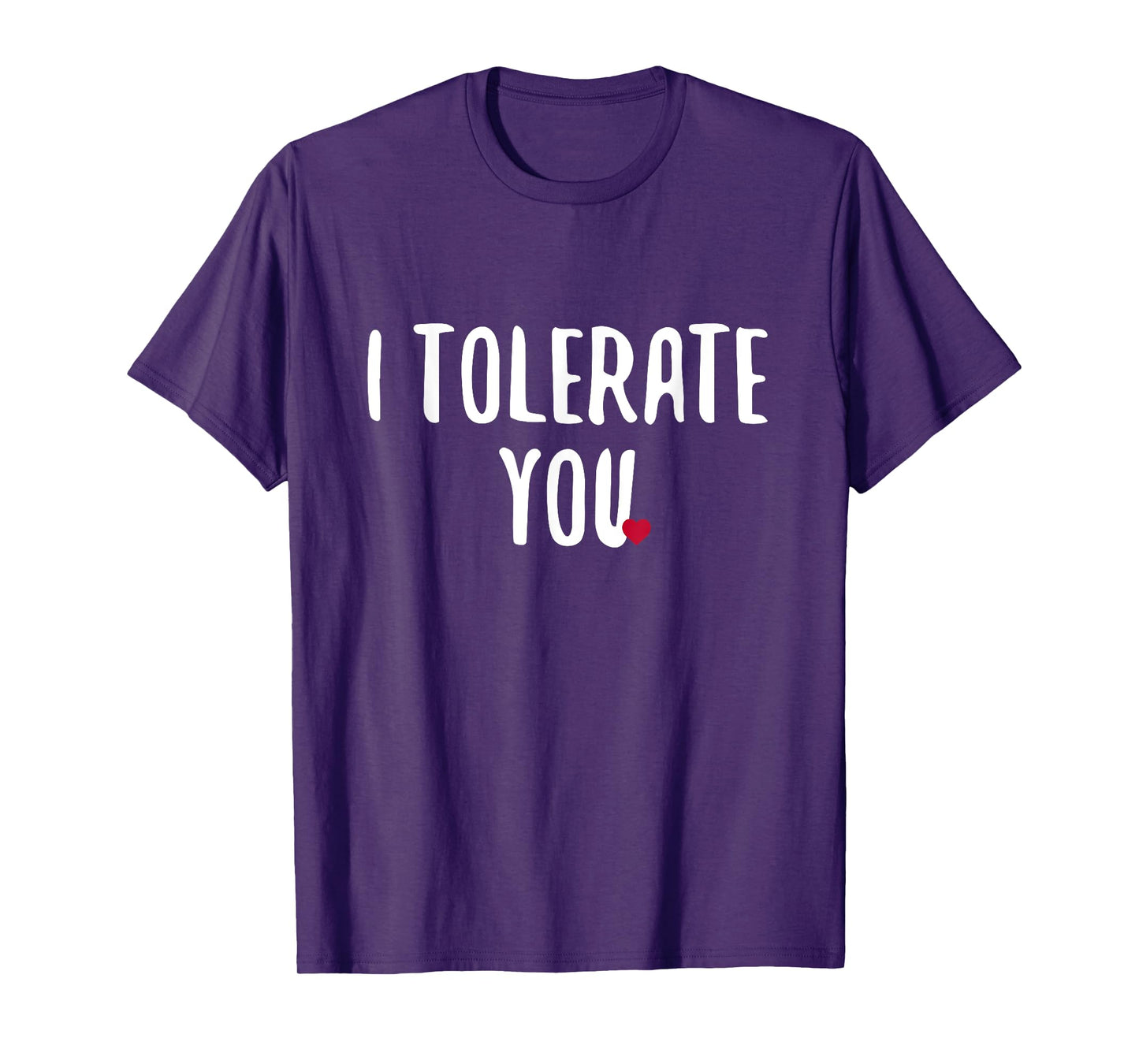 Festivallr I Tolerate You Unisex Adult T-Shirt - Black, Small - Short Sleeve, Crew Neck - Modern Retro, Gym, Holiday - Cotton, Polyester - Unique Graphics, Humorous Theme