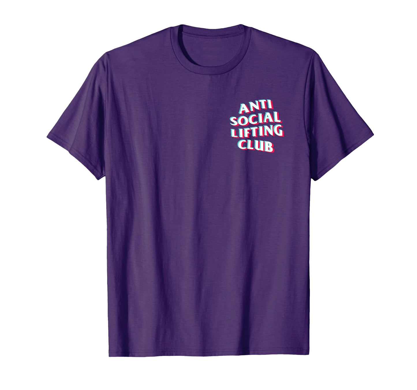 Anti Social Lifting Club: Anaglyph Trippy (Front + Back) T-Shirt