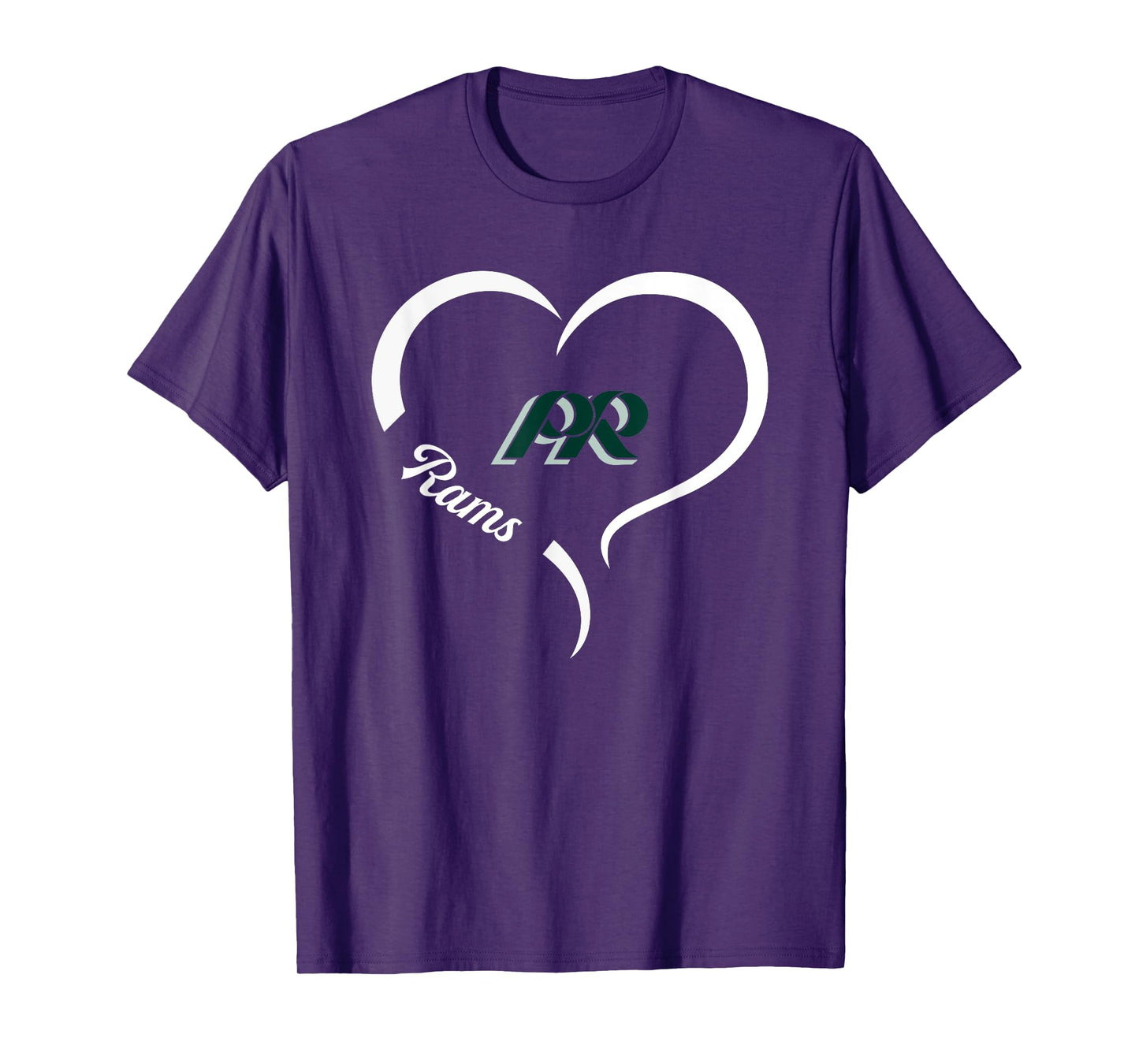 Pine-Richland Rams Logo Half Heart Slogan HS T-Shirt