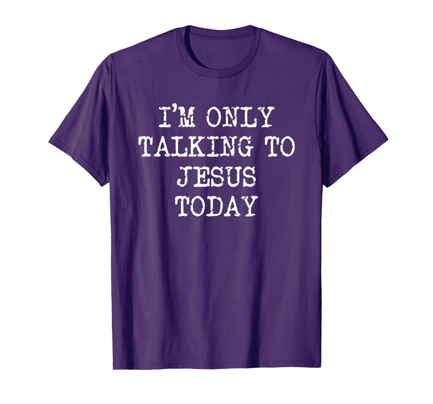 Funok Men's I'm Only Talking To Jesus Today T-Shirt, Black, Small