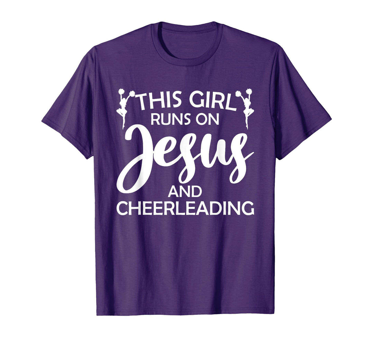 Cool Cheerleader Art For Women Girl Cheerleading Jesus Cheer T-Shirt