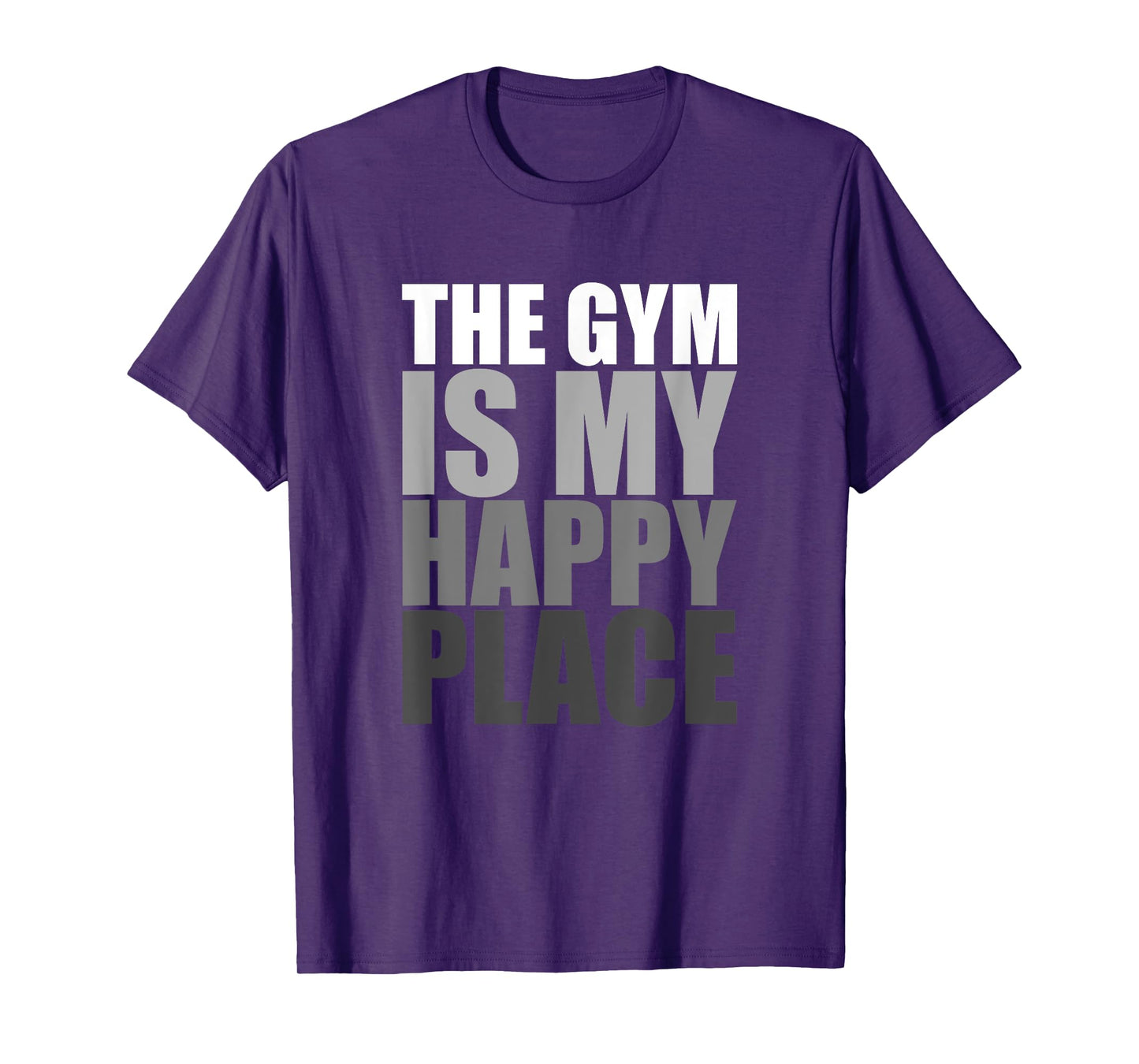 The Gym Is My Happy Place Gymnast Gymnastics Weight Lifting T-Shirt