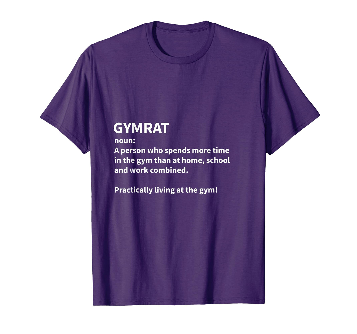 Gymrat GYM RAT Definition Gym Goers Healthy Lifestyle T-Shirt