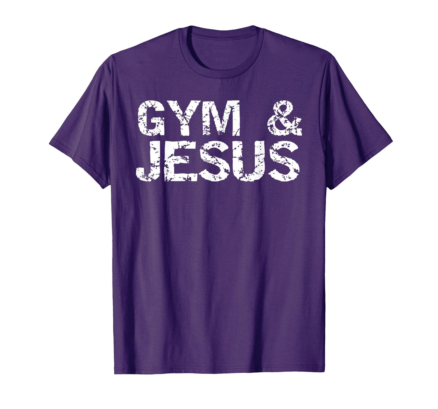 Gym & Jesus Shirt for Men Christian Workout Fitness T-Shirt T-Shirt