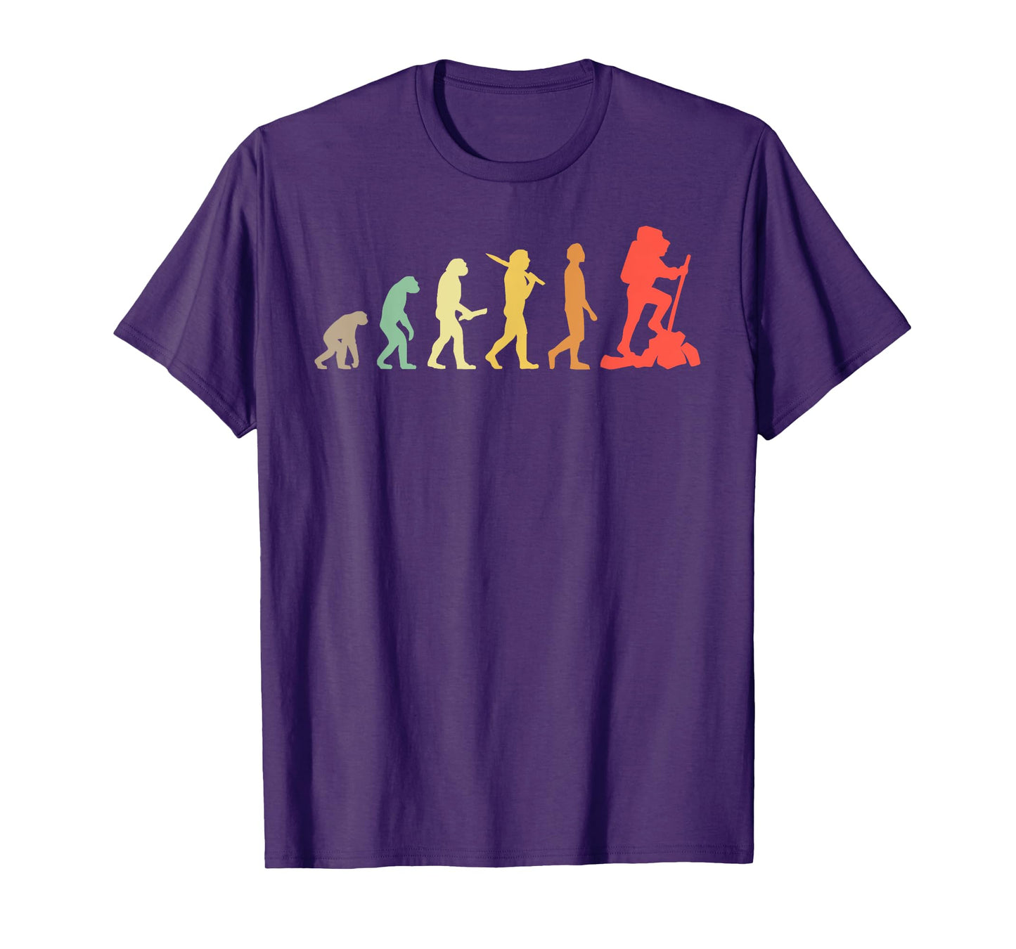 Retro Hiking Evolution Gift For Hikers T-Shirt