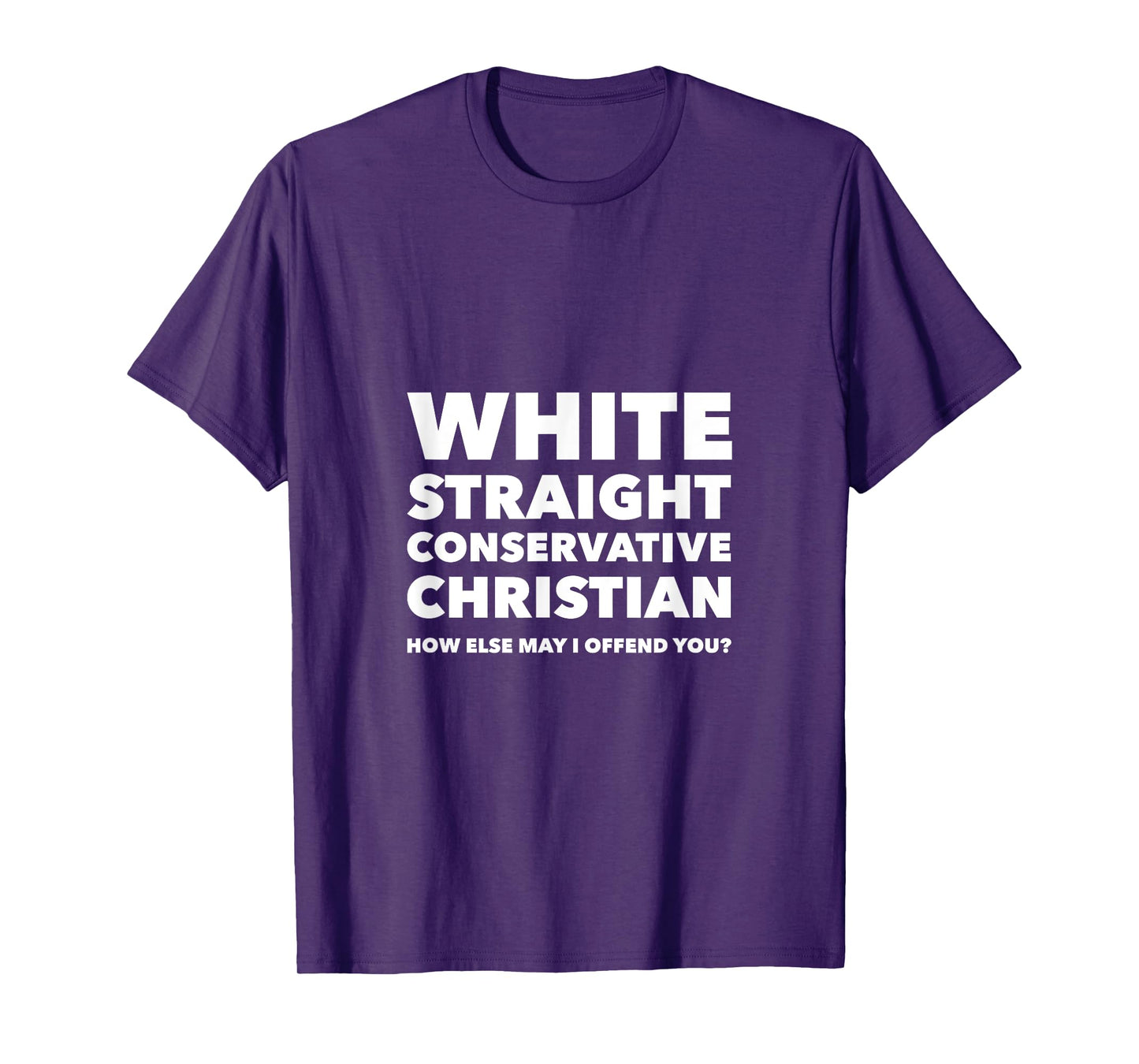 White Straight Conservative Christian -Are you offended now? T-Shirt