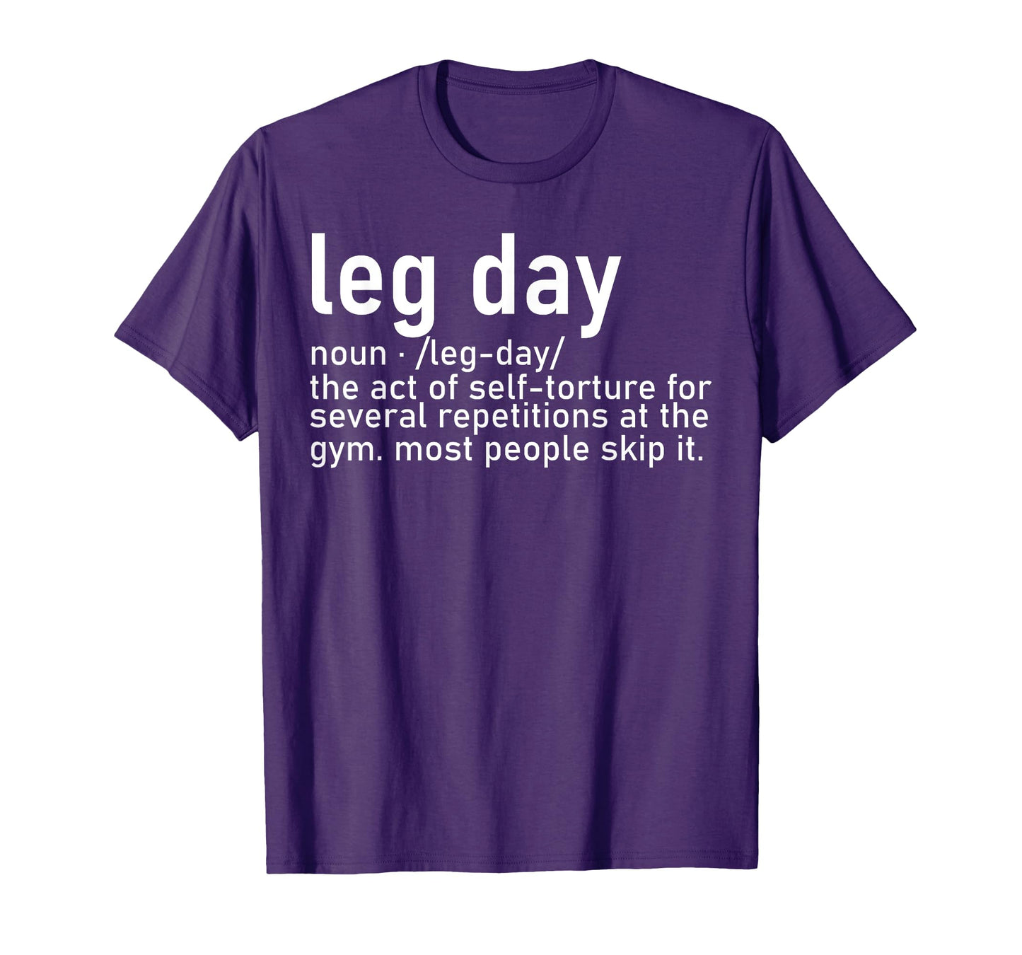 Funny Gym Leg Day Training Design Definition Women Men Retro T-Shirt
