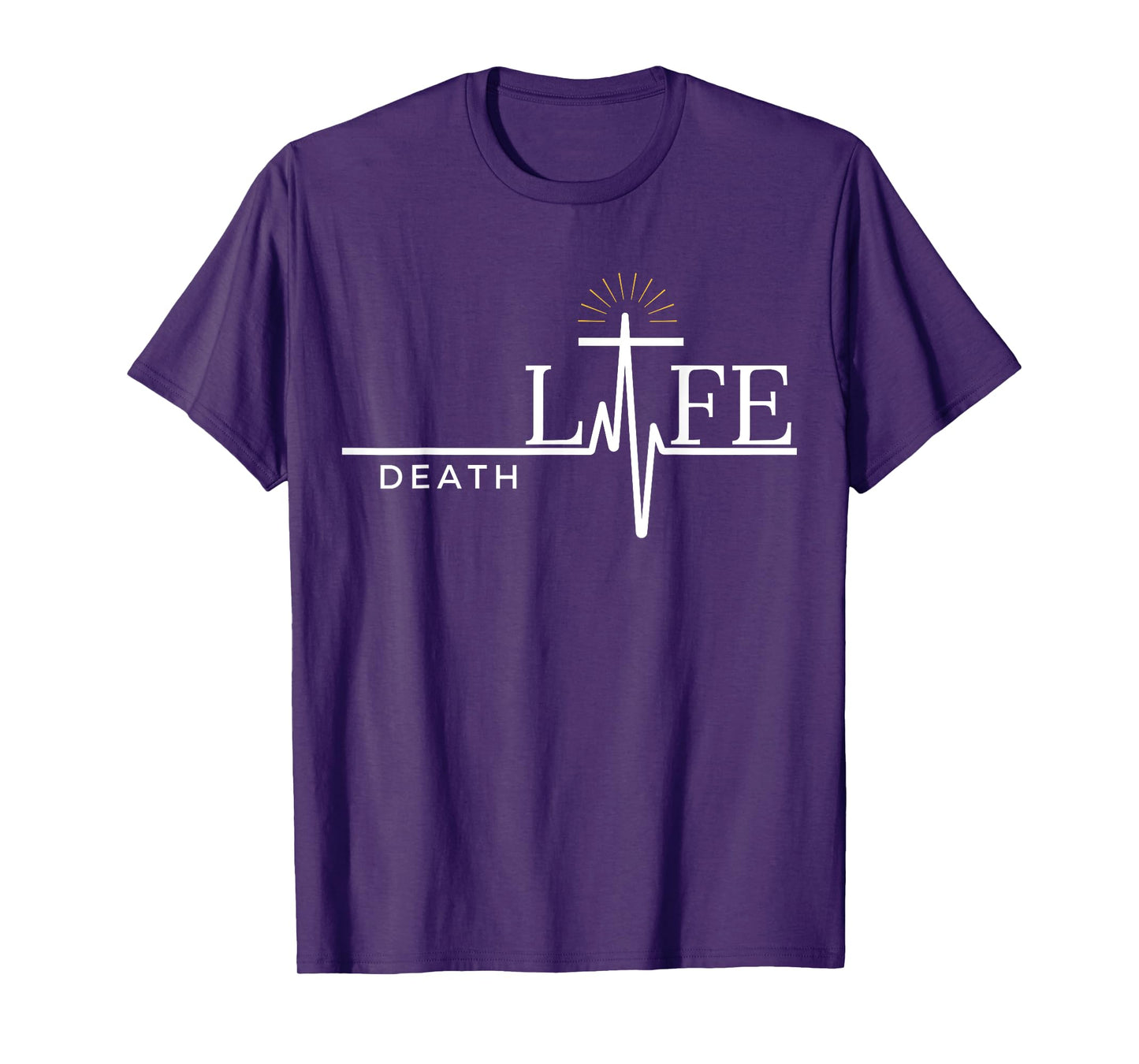 Christian Death to Life Heartbeat Cross Gift Men/Women/Youth T-Shirt