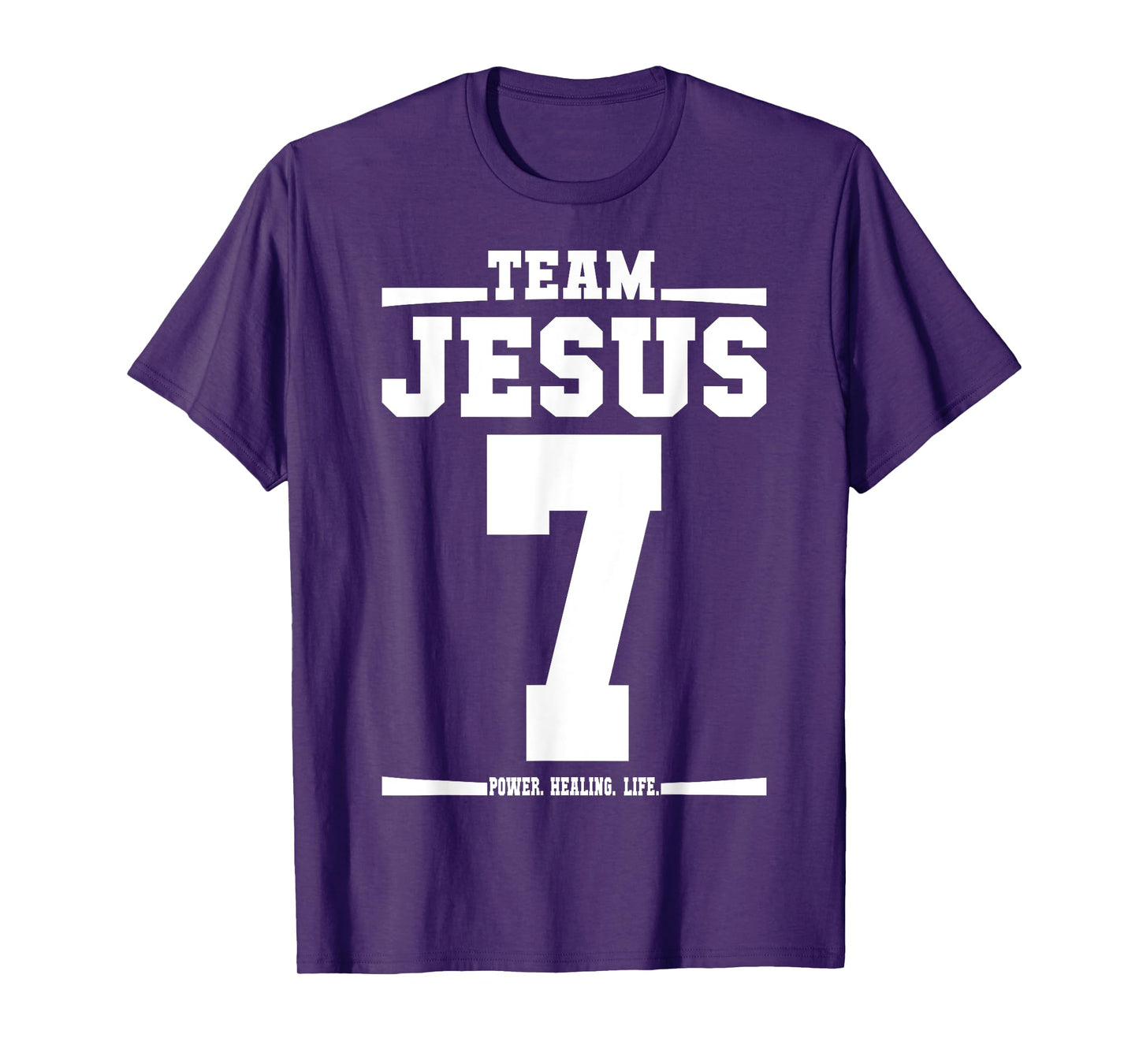 Team Jesus Jersey 7 His Name Is Power Healing Life T-Shirt