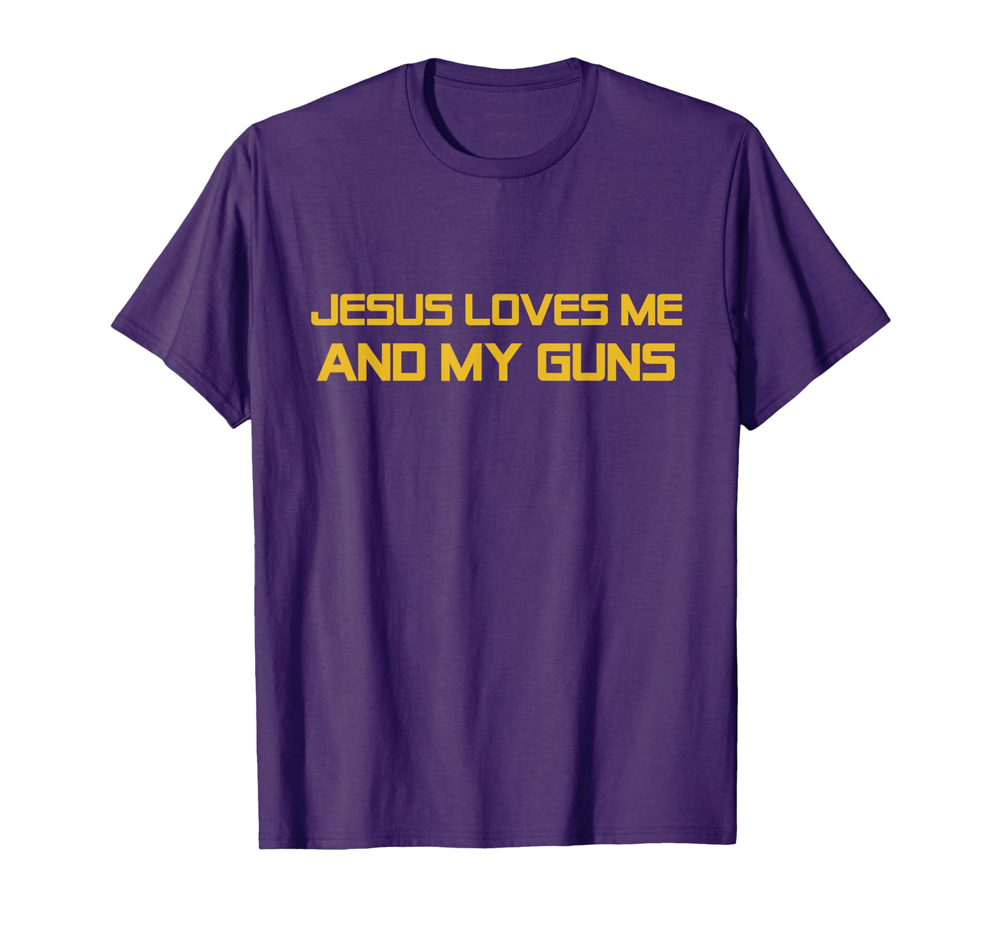 Patriotic 2nd Amendment Christ - Jesus Loves Me and My Guns T-Shirt