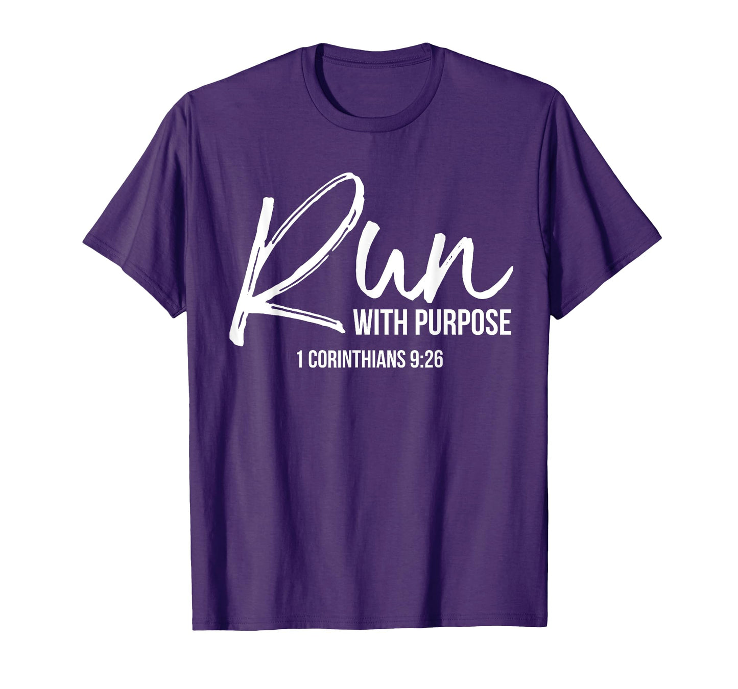 P37 Design Studio Jesus Shirts Christian Runner Gift Running Gear Run With Purpose Quote T-Shirt - Women's, Black, Small, Short Sleeve, Classic Fit, Cotton 100%