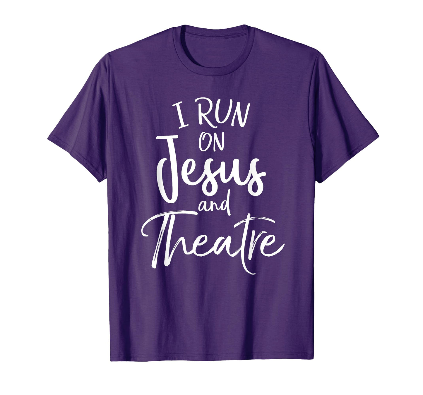 Christian Acting Gift Actor's I Run on Jesus and Theatre T-Shirt