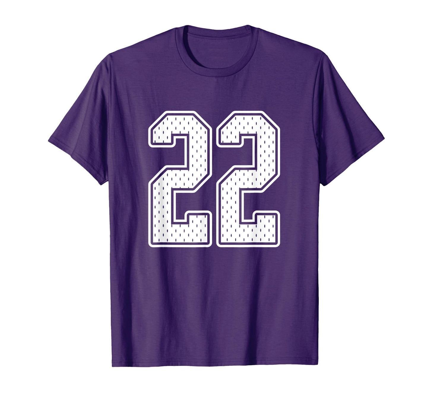 #22 White Vintage Number 22 Sports Fan Jersey Style T-Shirt