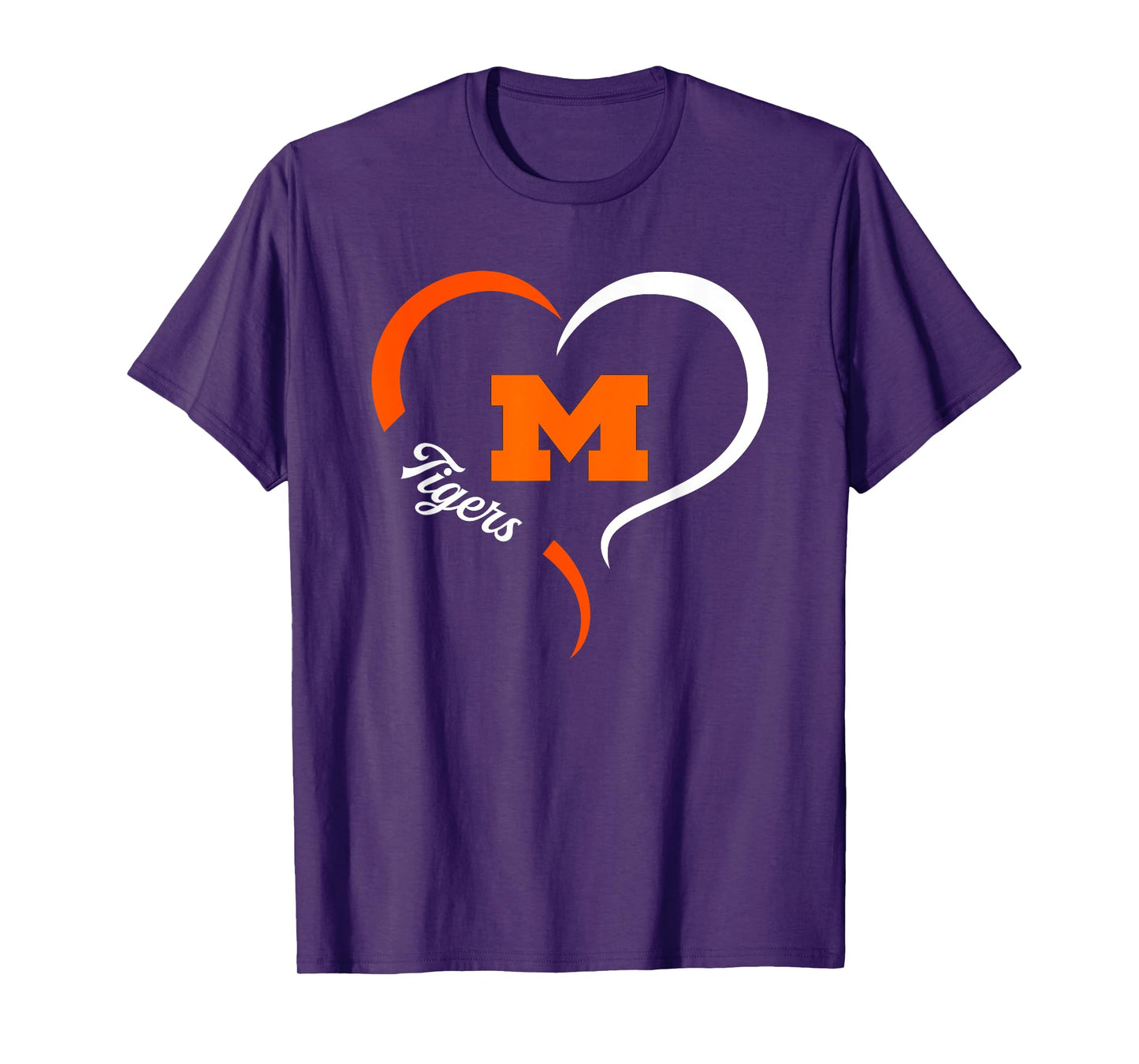 Massillon Tigers Logo Half Heart Slogan HS T-Shirt