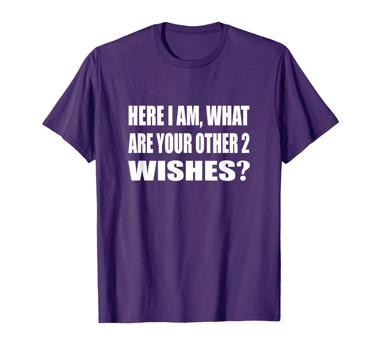 Here I Am What Are Your Other 2 Wishes Humor Sarcastic T-Shirt