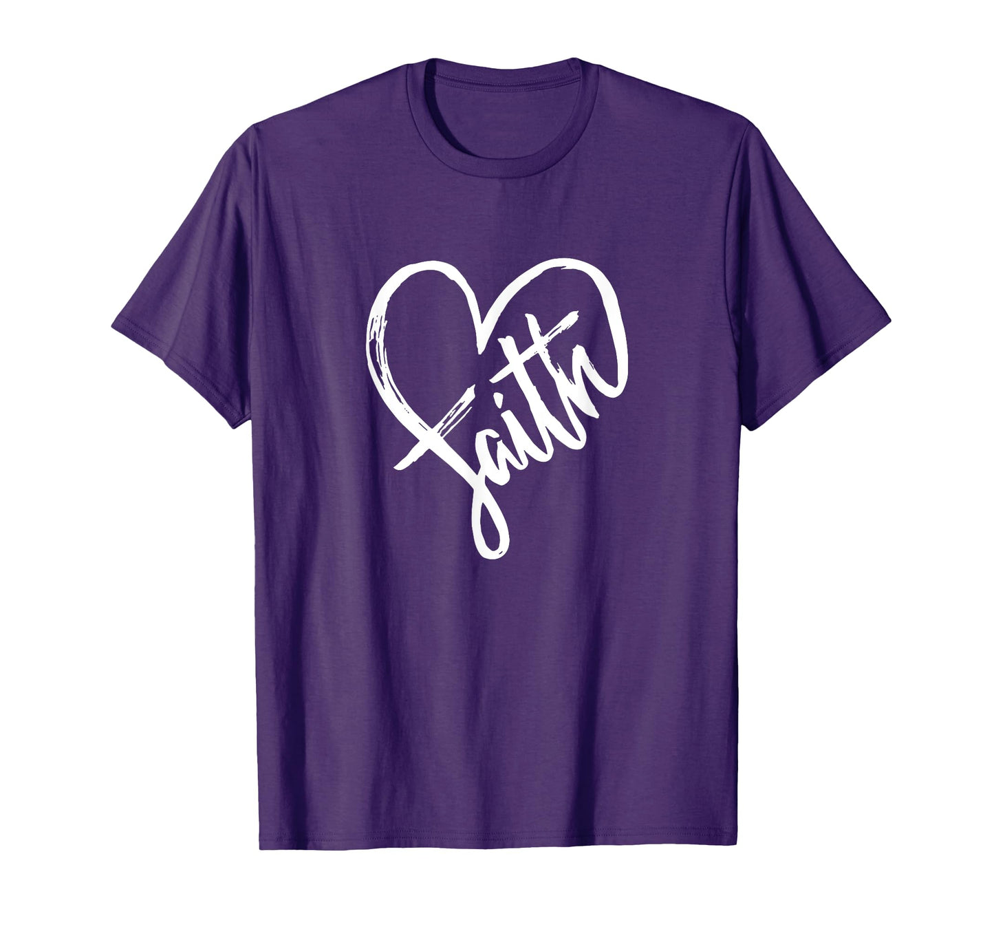 Faith Heart Love Religion - Jesus Believer Belief Crucifix T-Shirt