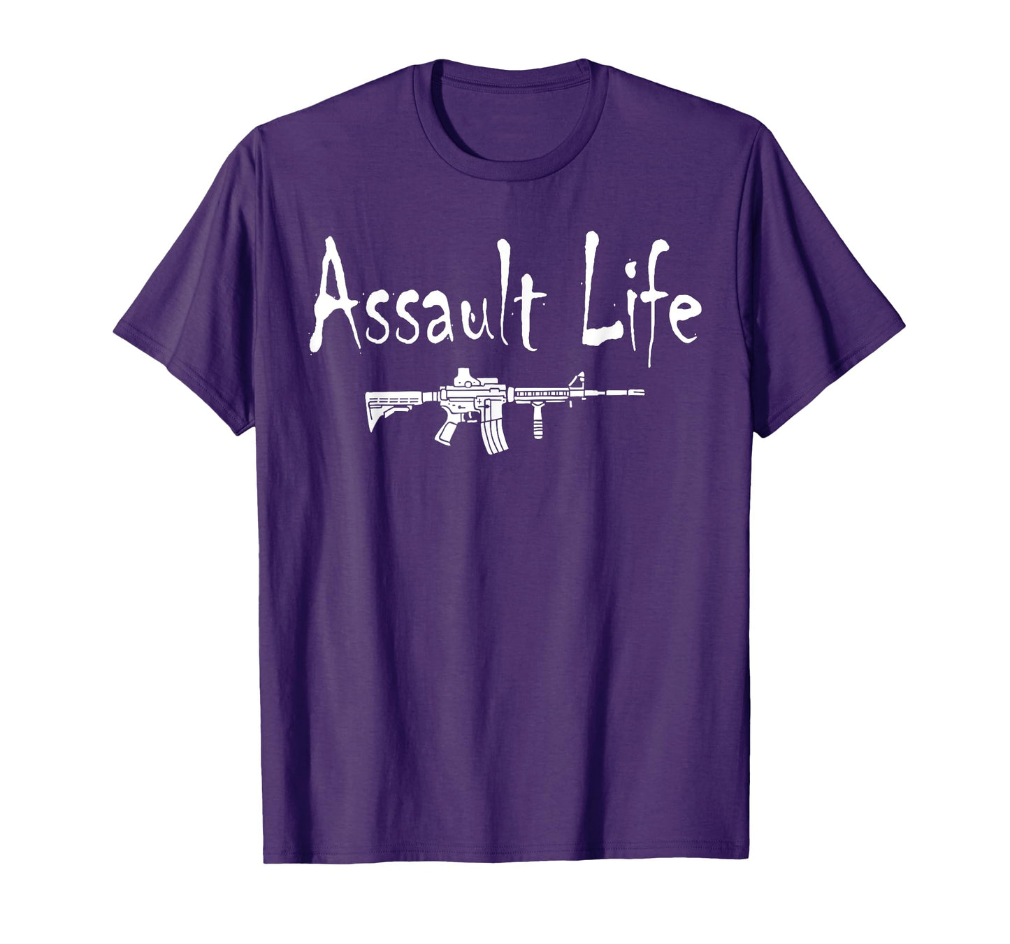 Assault Life Funny Cool Gun Shooting Range Statement Graphic T-Shirt
