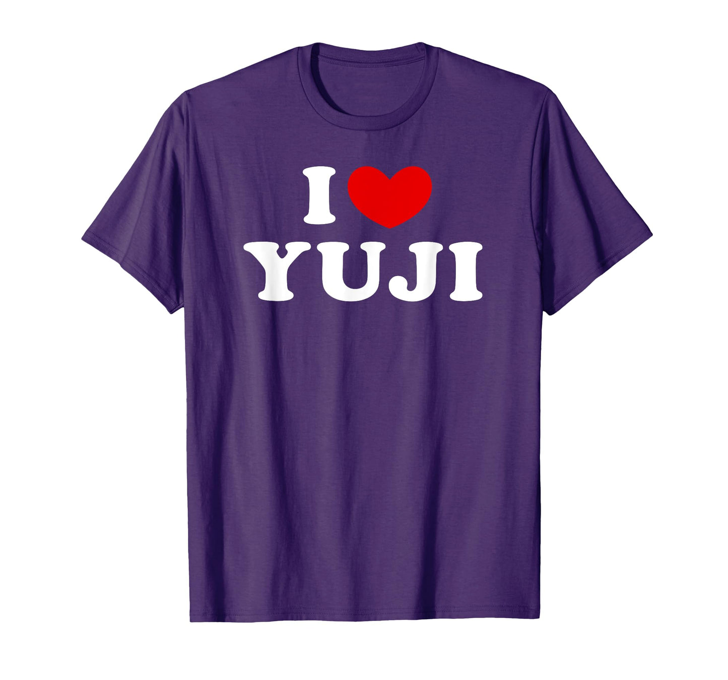 I Love Yuji, I Heart Yuji T-Shirt, Small, Black