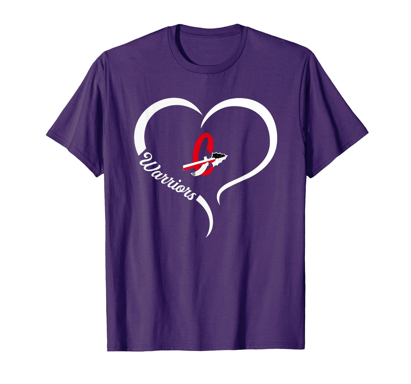 Cherokee Warriors Logo Half Heart Slogan HS T-Shirt