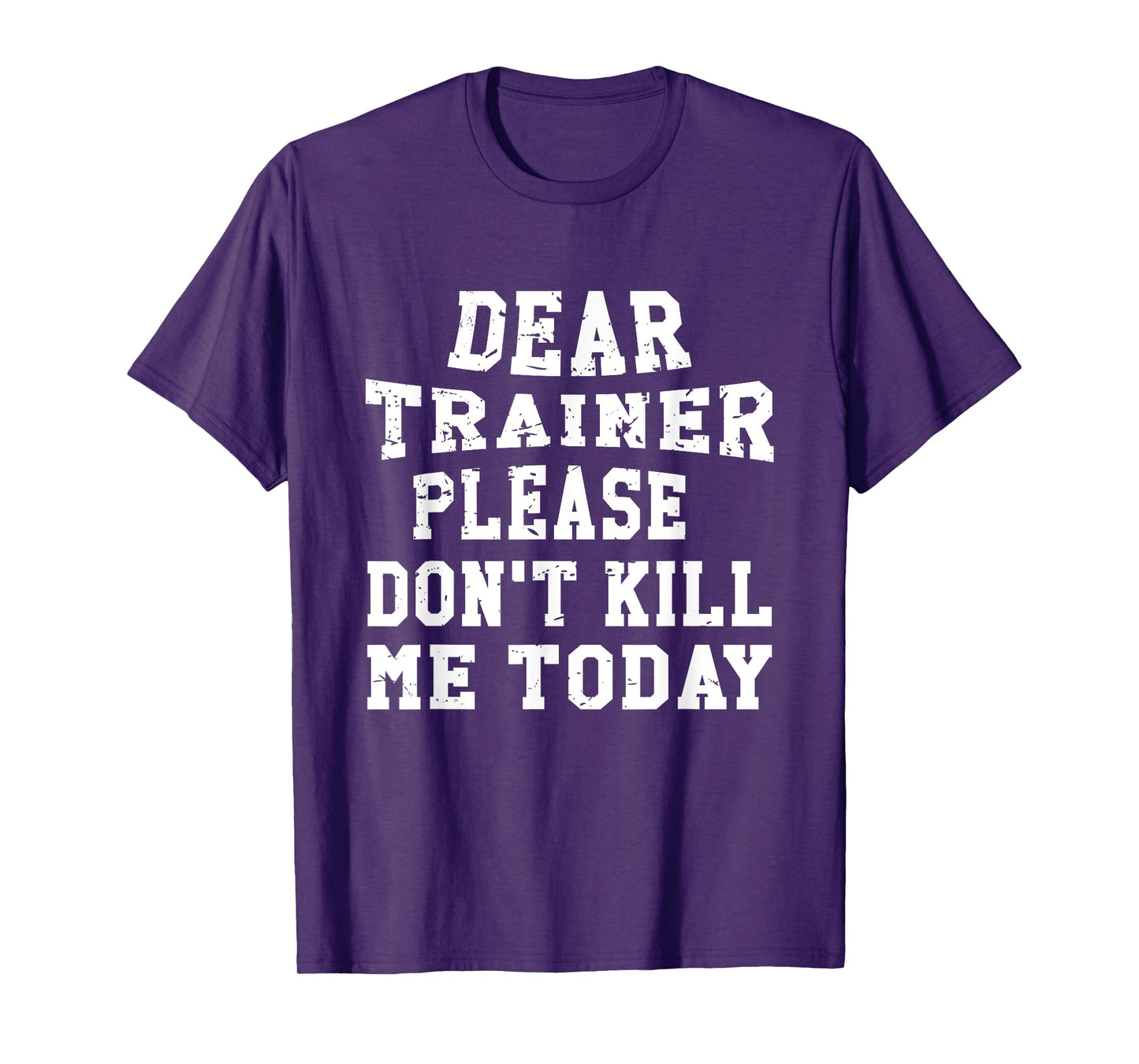 Dear Trainer Please Don't Kill Me Today Gym Funny T-Shirts T-Shirt