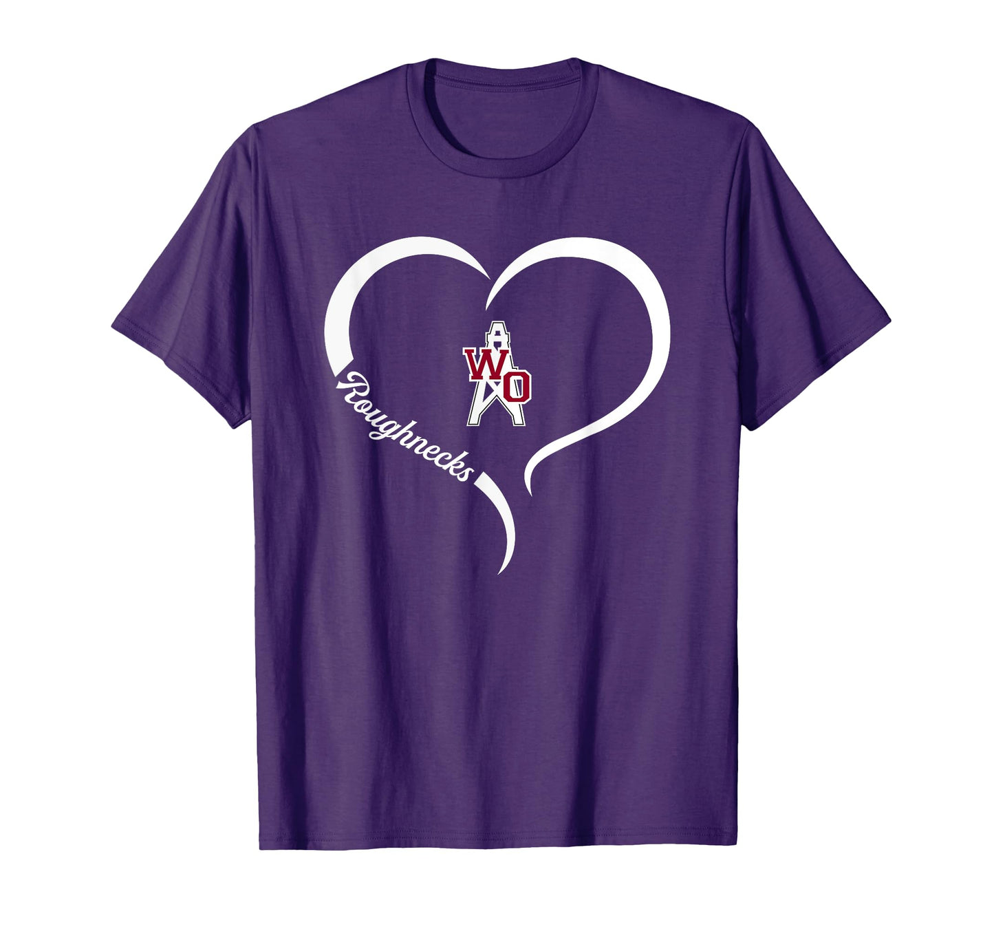 White Oak Roughnecks Logo Half Heart Slogan HS T-Shirt