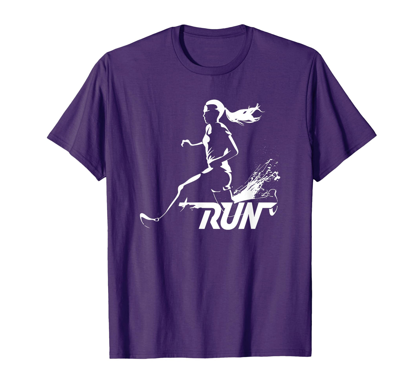Empowering Female Runner Graphic Art Run T-Shirt