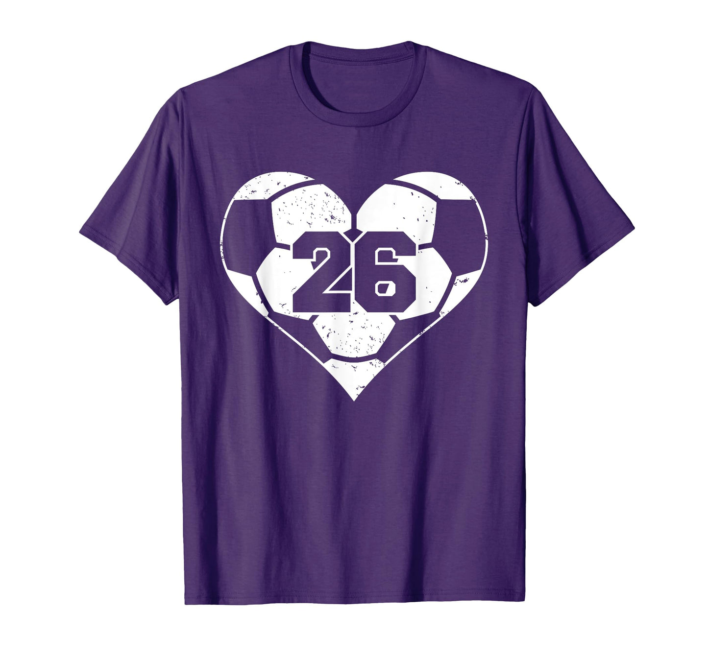 Soccer Number 26 Jersey Funny Soccer Heart Game Day T-Shirt