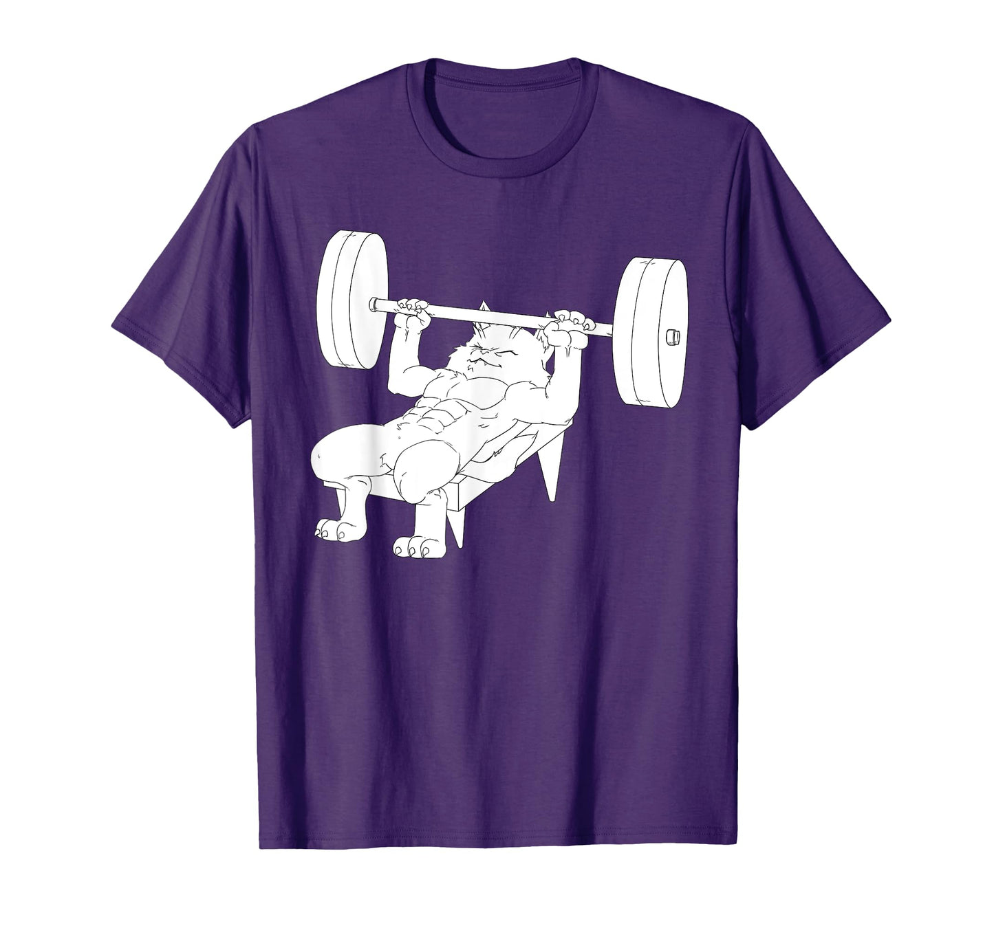 Cat Bench Press Powerlifting T-Shirt T-Shirt for Men Women