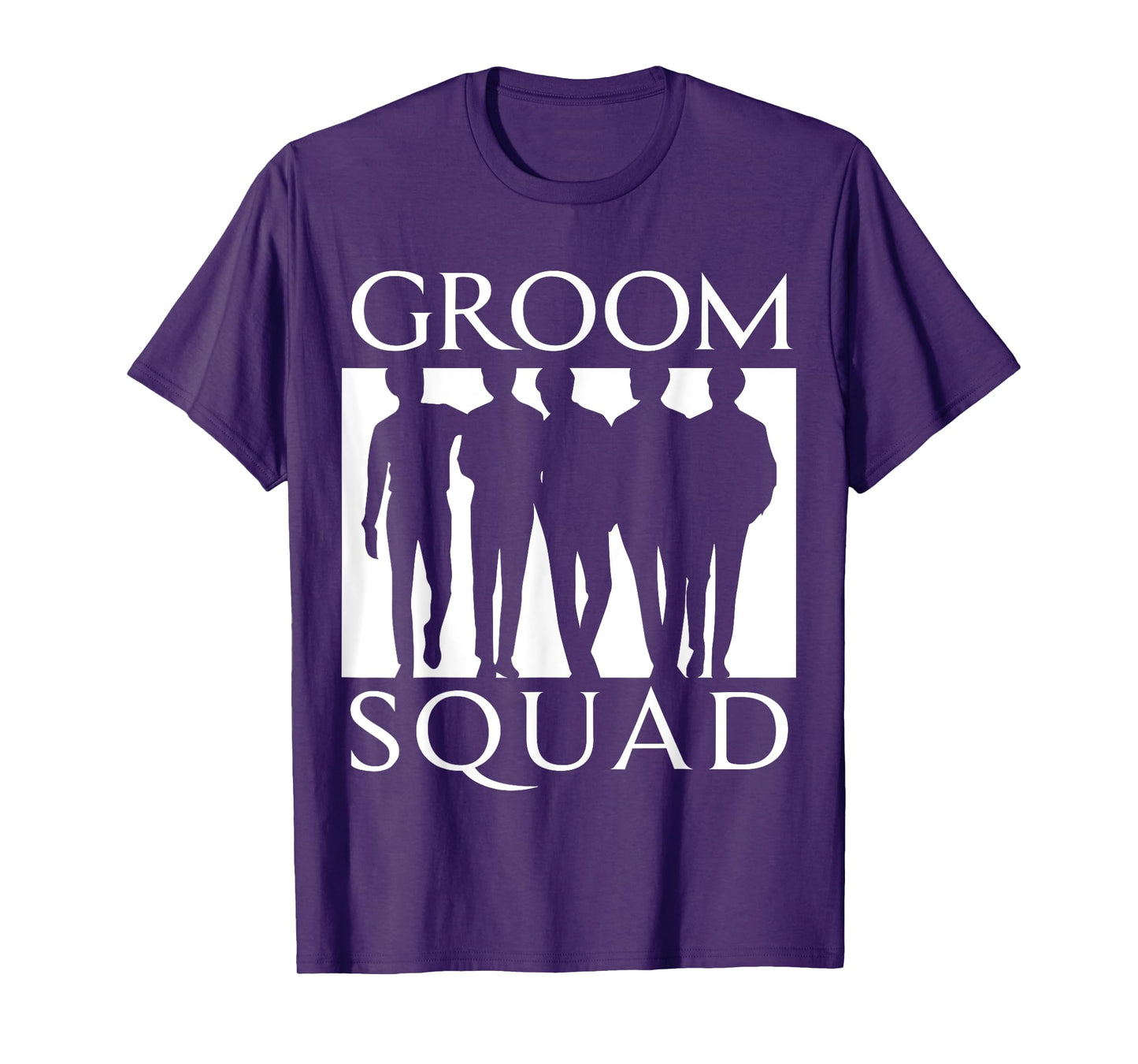 Groom Squad Groomsmen Team Silhouette Bachelor Party Wedding T-Shirt