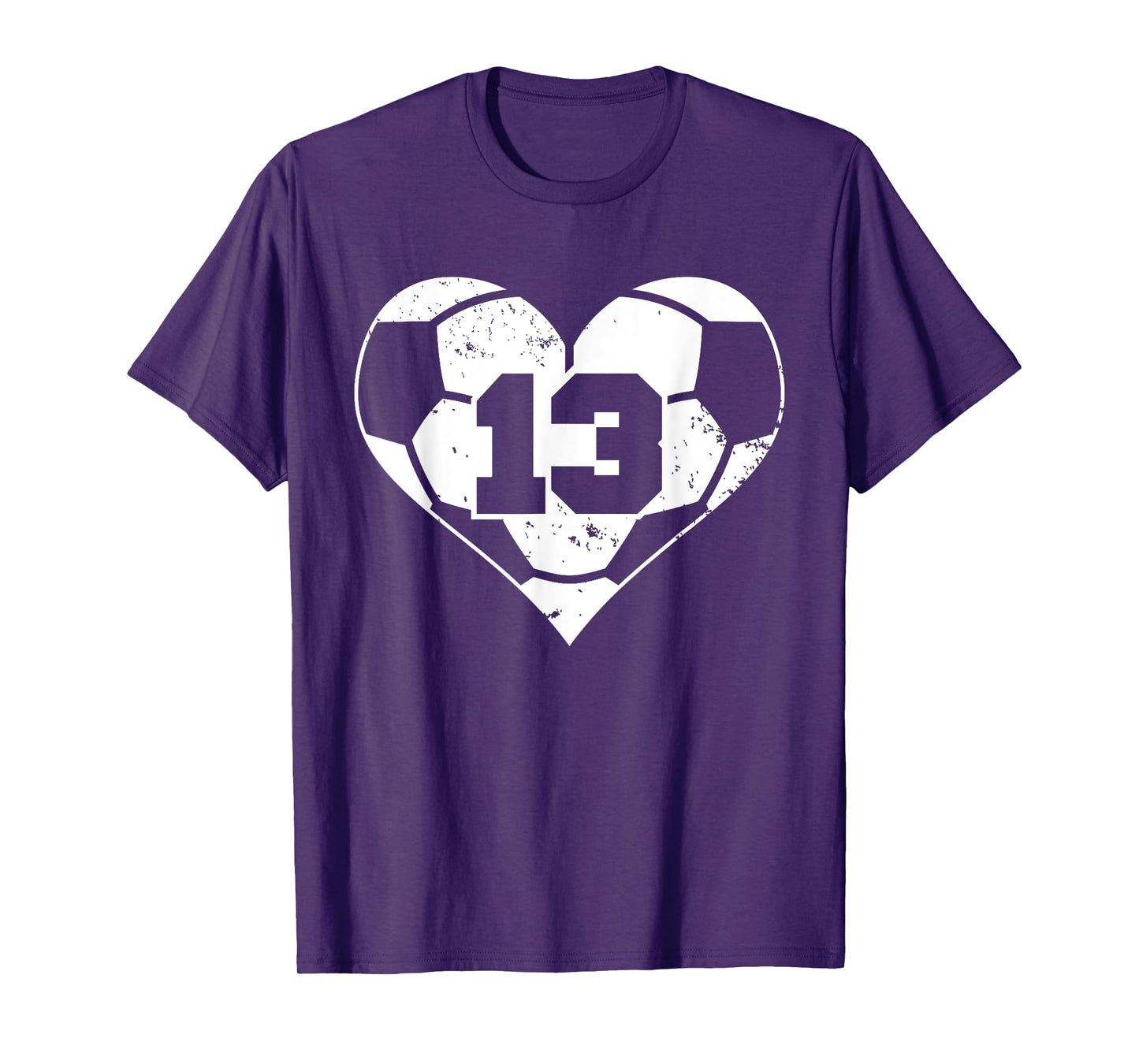 Soccer Number 13 Jersey Funny Soccer Heart Game Day T-Shirt