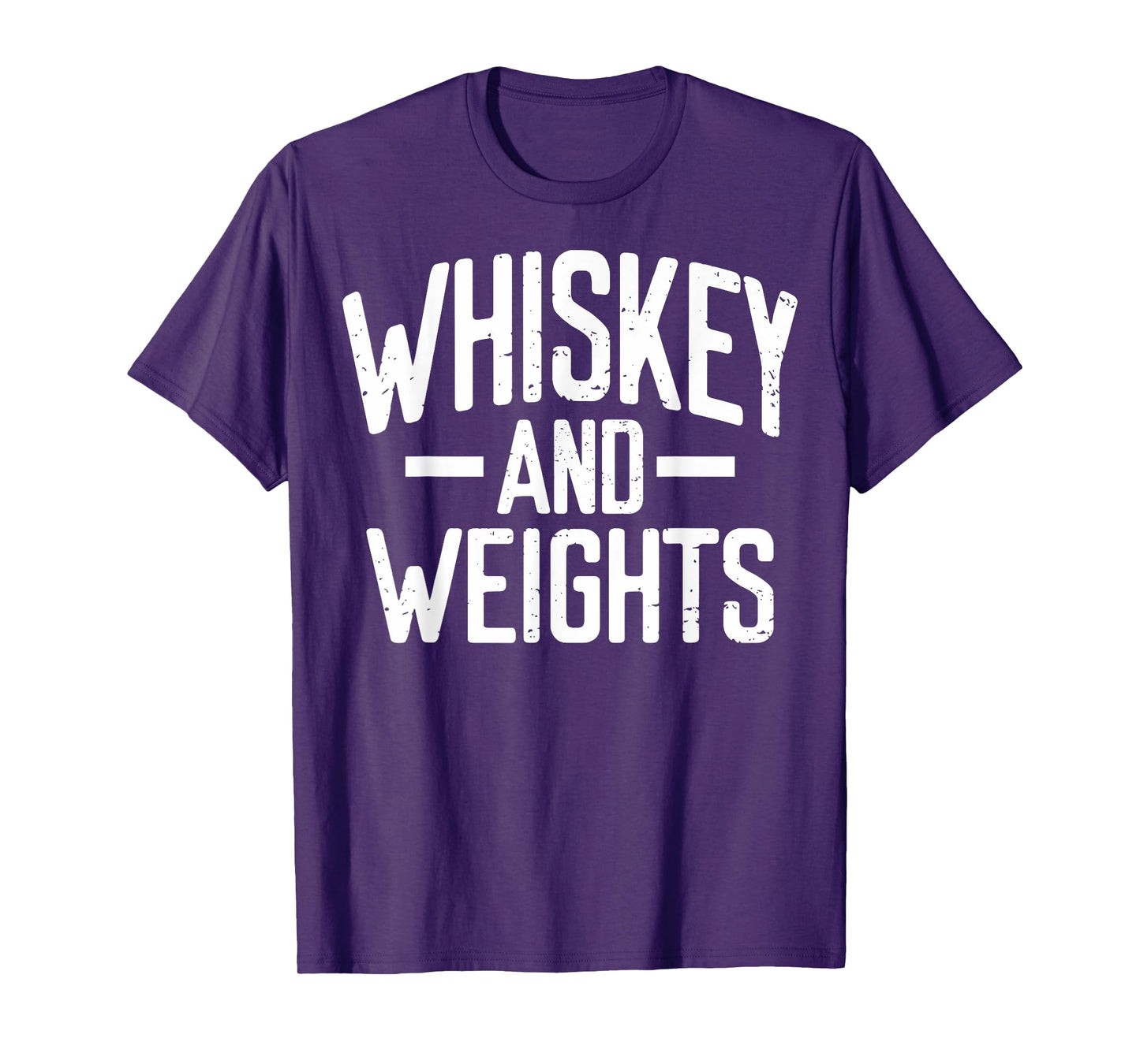 Weightlifting Whiskey And Weights Workout Related Gym Lovers T-Shirt