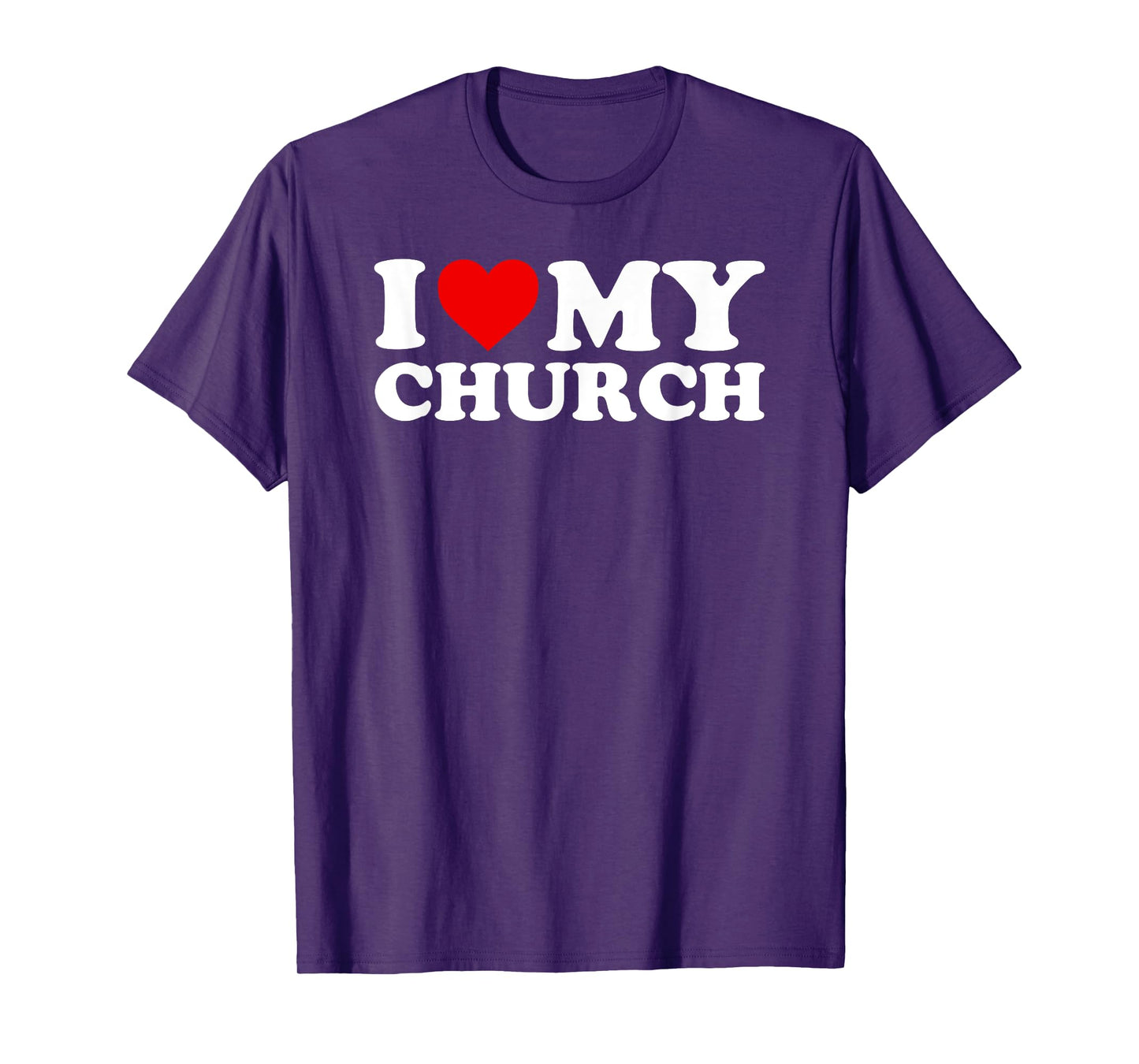 I Love My Church T-Shirt with Heart T-Shirt