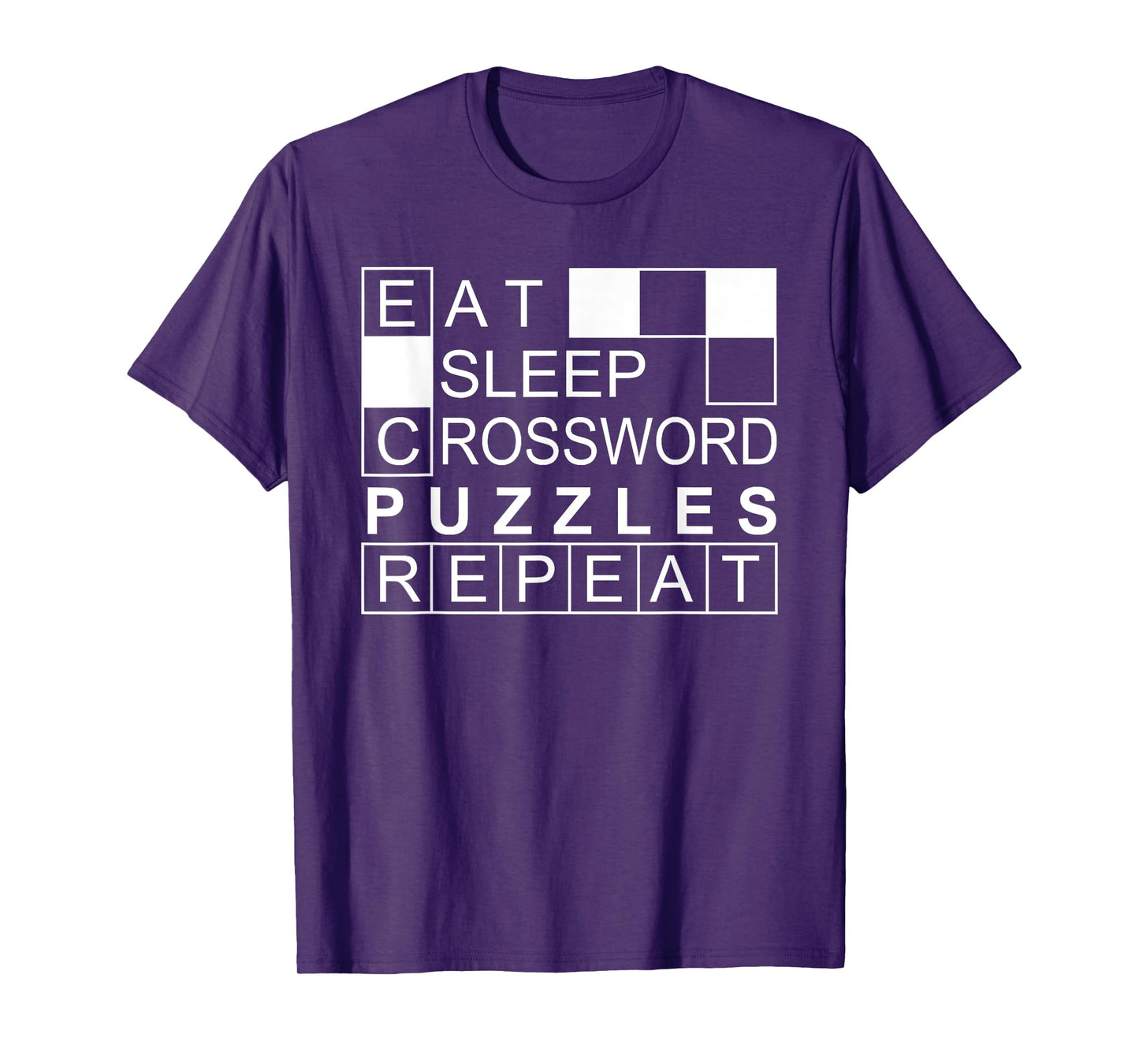 Eat Sleep Repeat Crossword Puzzles Funny Word Puzzle Lovers T-Shirt