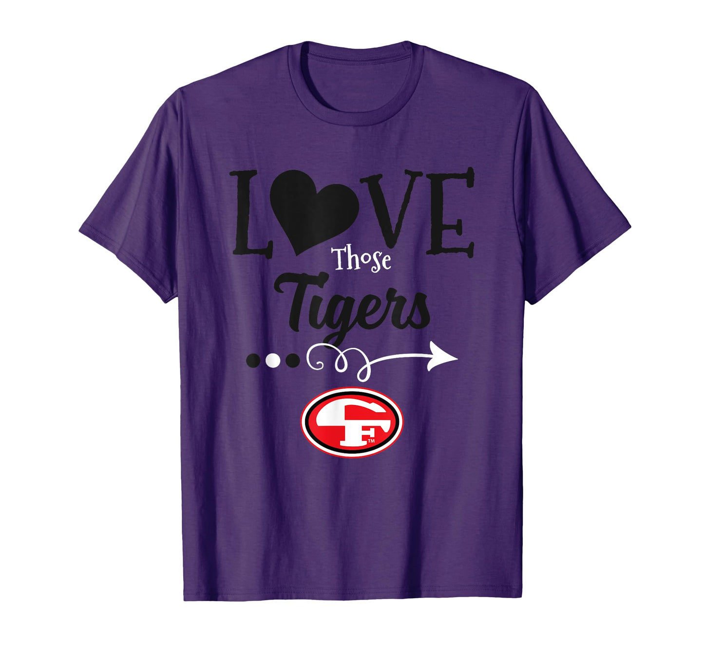 Cedar Falls Tigers Logo Love Those HS T-Shirt
