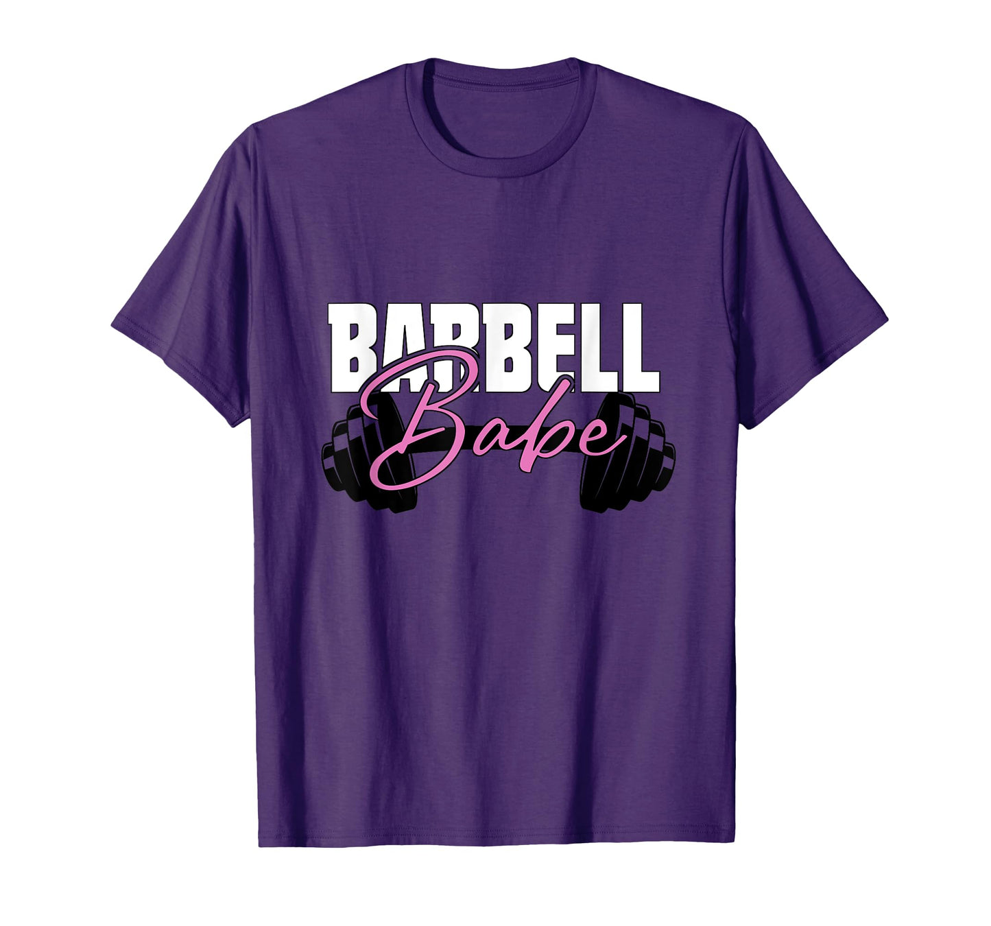 Cute Barbell Babe Gym Workout Women's Weight Lifting Gear T-Shirt