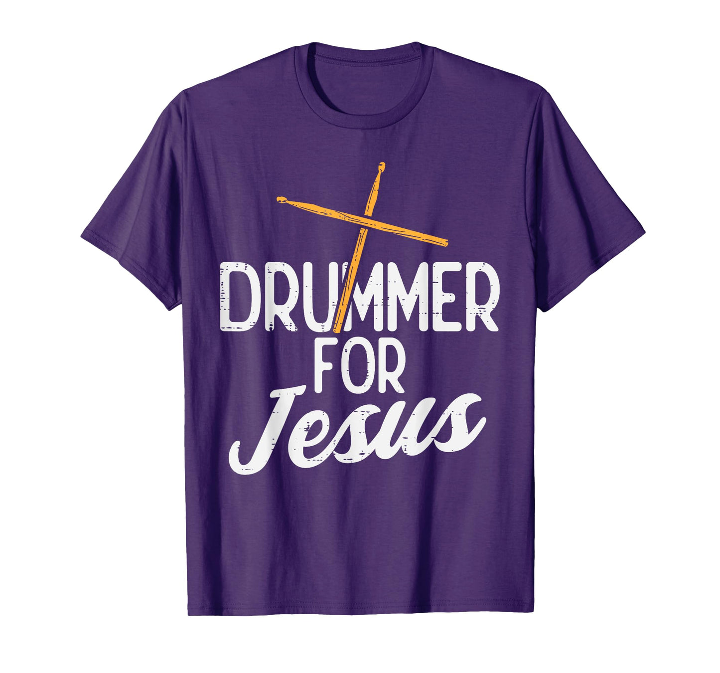 Drummer For Jesus God Drumming Christian Men Women Kids T-Shirt