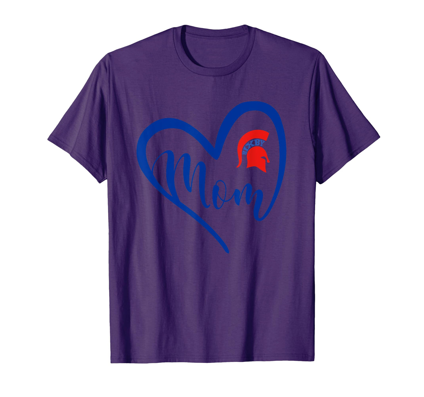 Bixby Spartans Logo Heart Mom HS T-Shirt