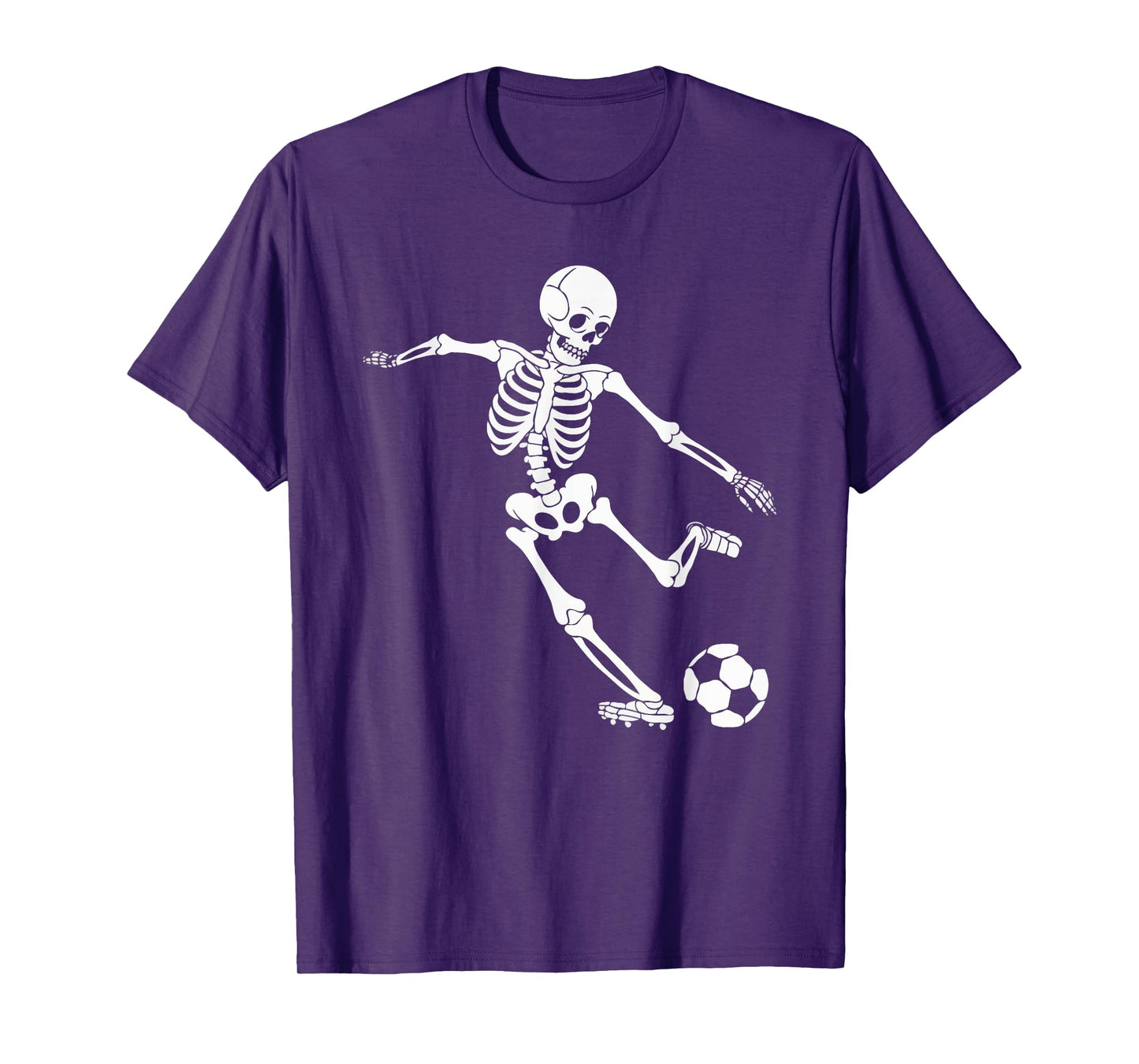 Soccer Skeleton Halloween Men Boys Soccer Player Halloween T-Shirt