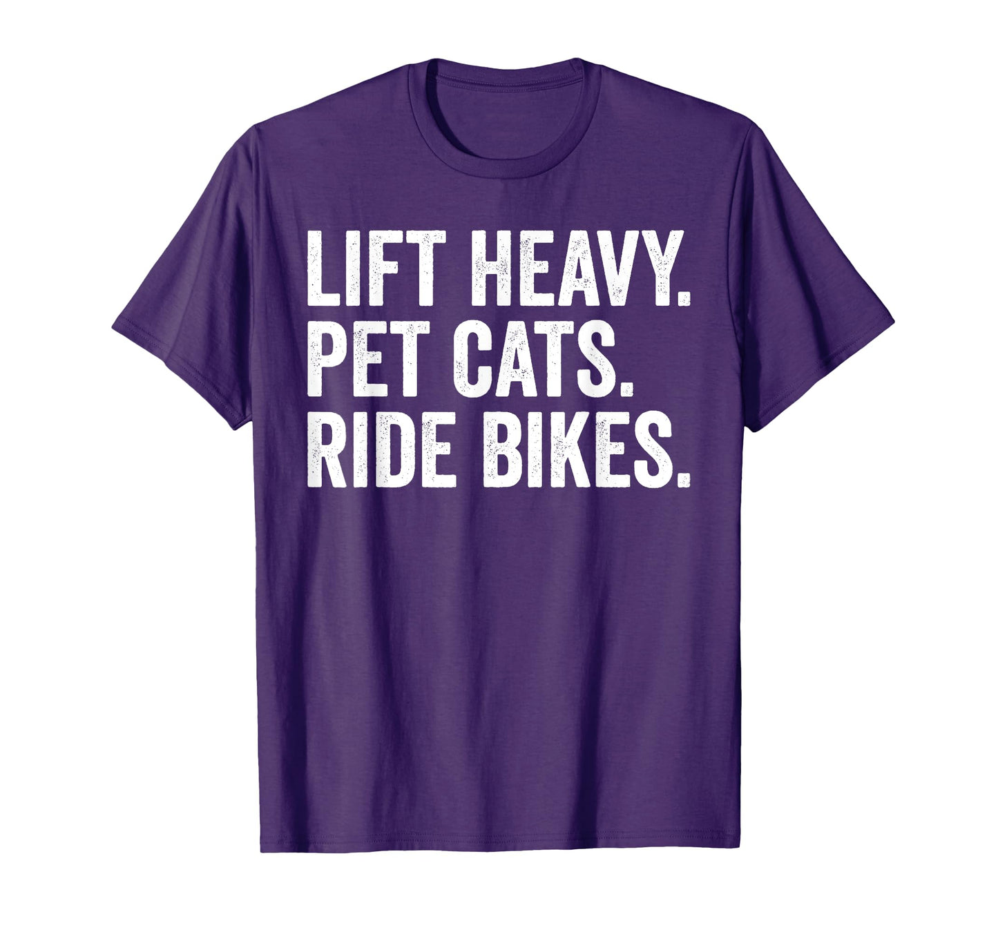 Lift Heavy Pet Cats Ride Bikes Gym Workout Motorcycle T-Shirt