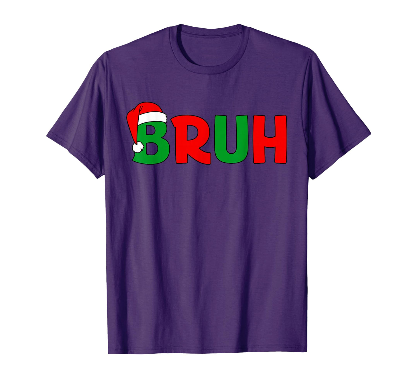 Bruh Christmas Kids Teens Boys Funny Christmas Humor Meme T-Shirt