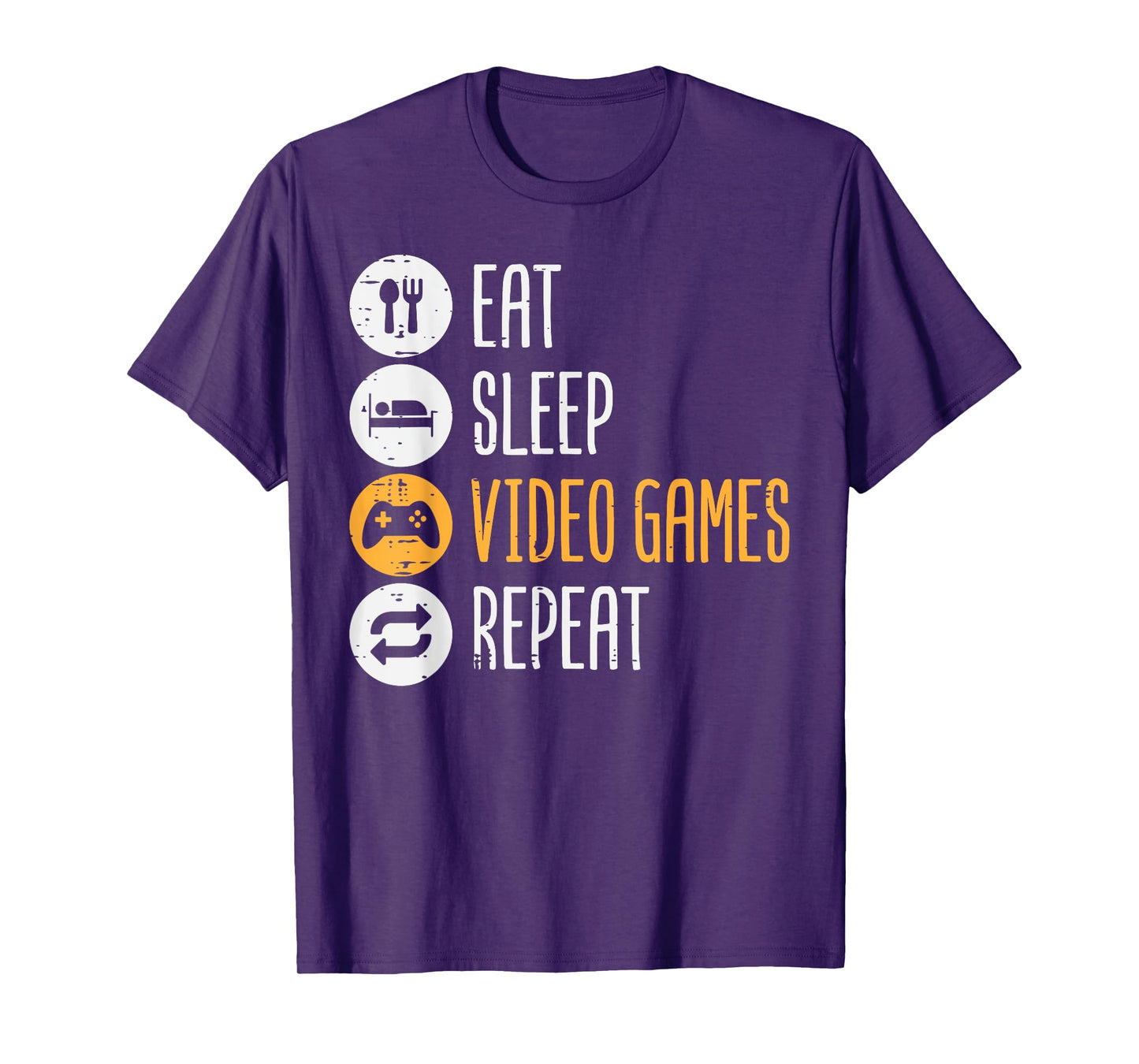 Eat Sleep Video Games Repeat Gaming Gamer Men Boys Kids Teen T-Shirt