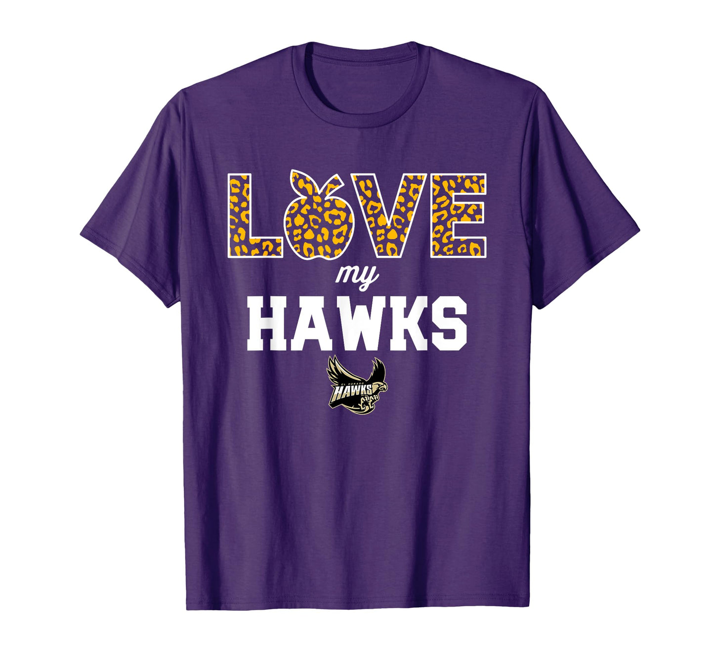 El Dorado Hawks Logo Love My Team HS T-Shirt