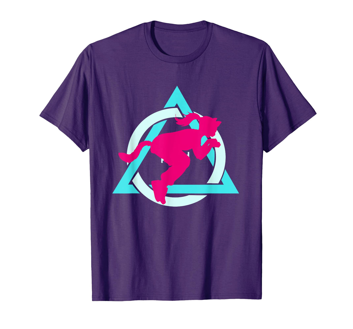 Therian quadrobics sign with jumping girl logo Therianthropy T-Shirt