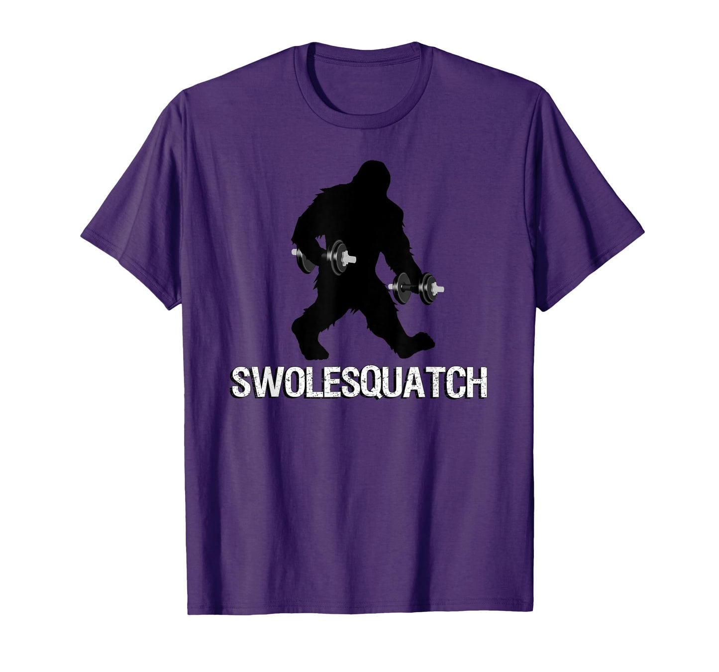 Bigfoot Bodybuilding Dumbbell Weights Sasquatch Lifter Funny T-Shirt