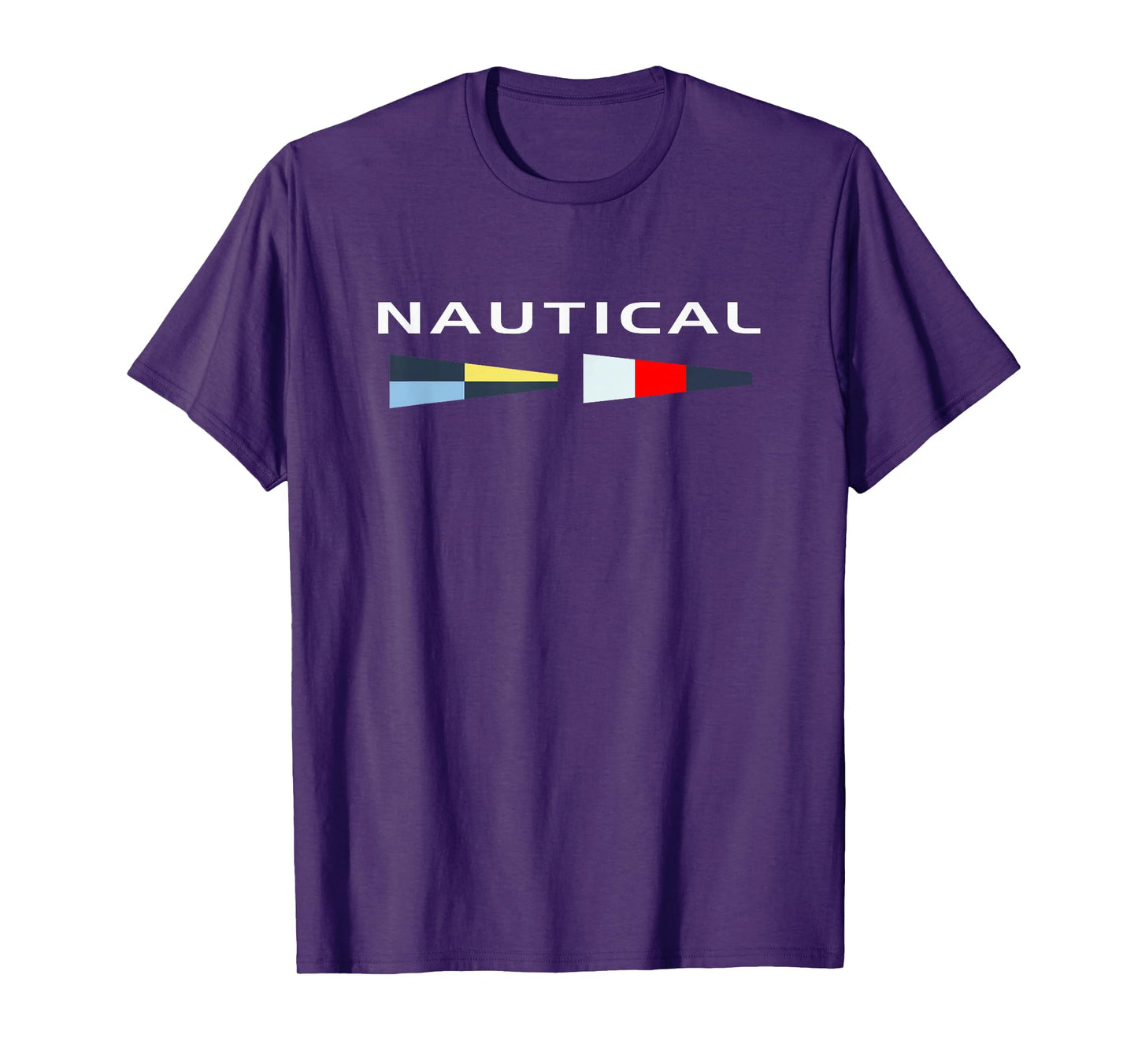Nautical Maritime Flags Cool Men Women Boy Girl Sailboat T-Shirt