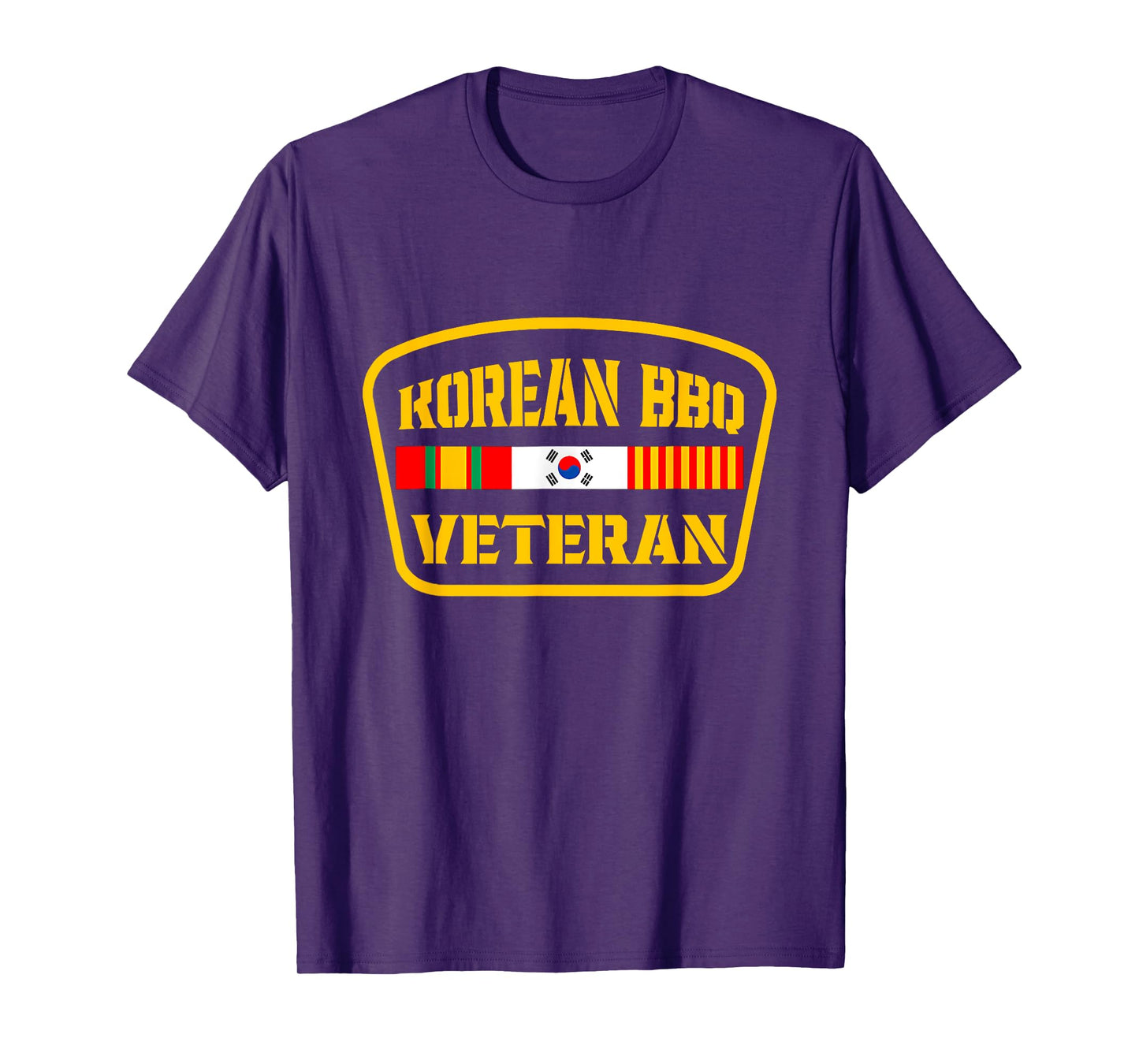Korean BBQ Veteran Funny Food Lover Gym Cheat Day Military T-Shirt