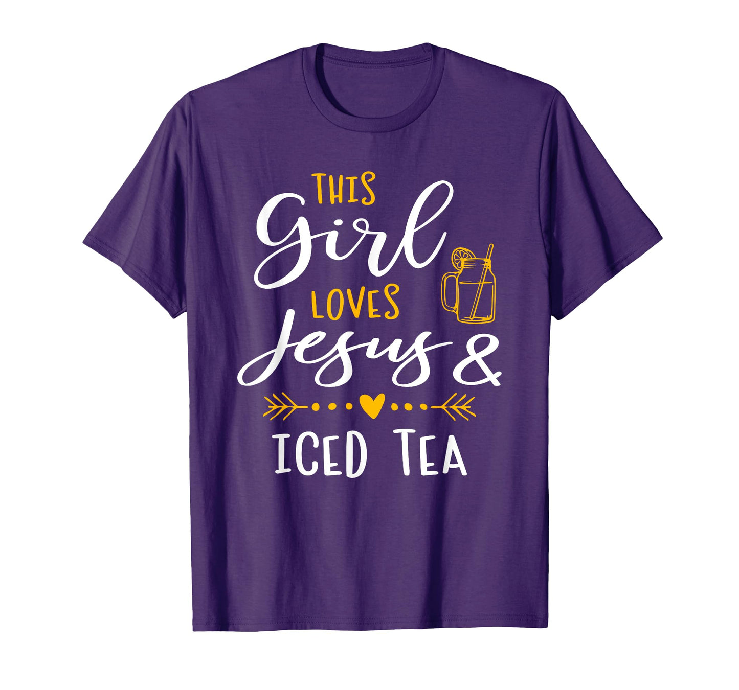 This Girl Loves Jesus And Iced Tea Christian Shirt T-Shirt