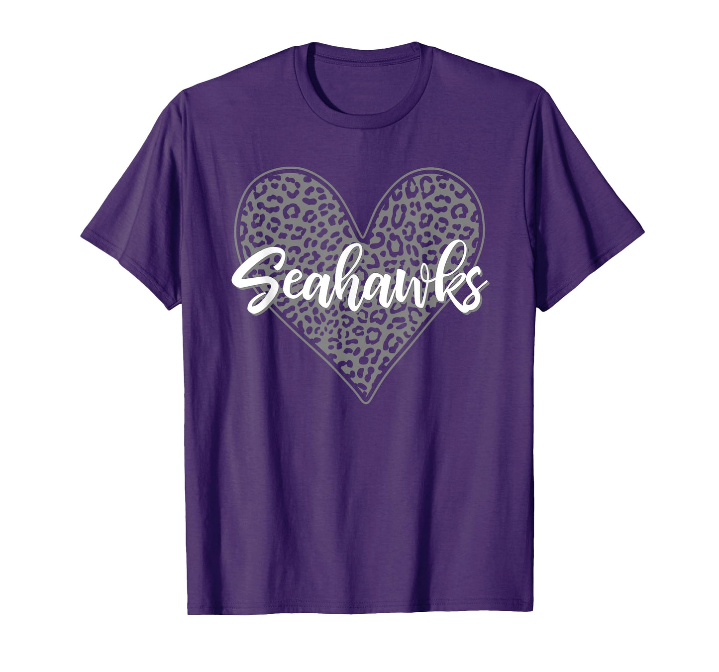 Seahawks Southside Leopard Heart Pattern HS T-Shirt