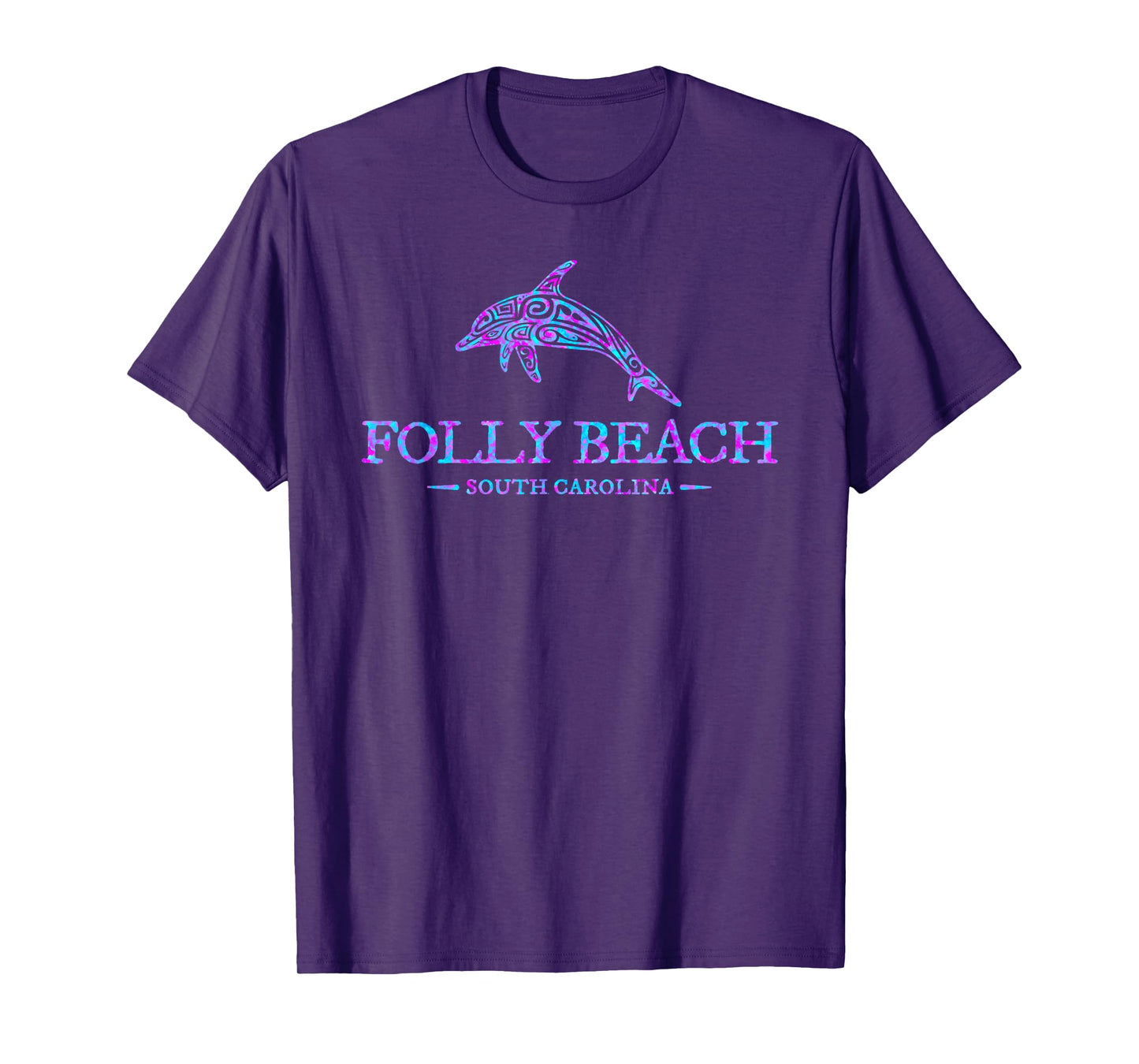 Folly Beach South Carolina Dolphin Boys Girls Souvenir T-Shirt